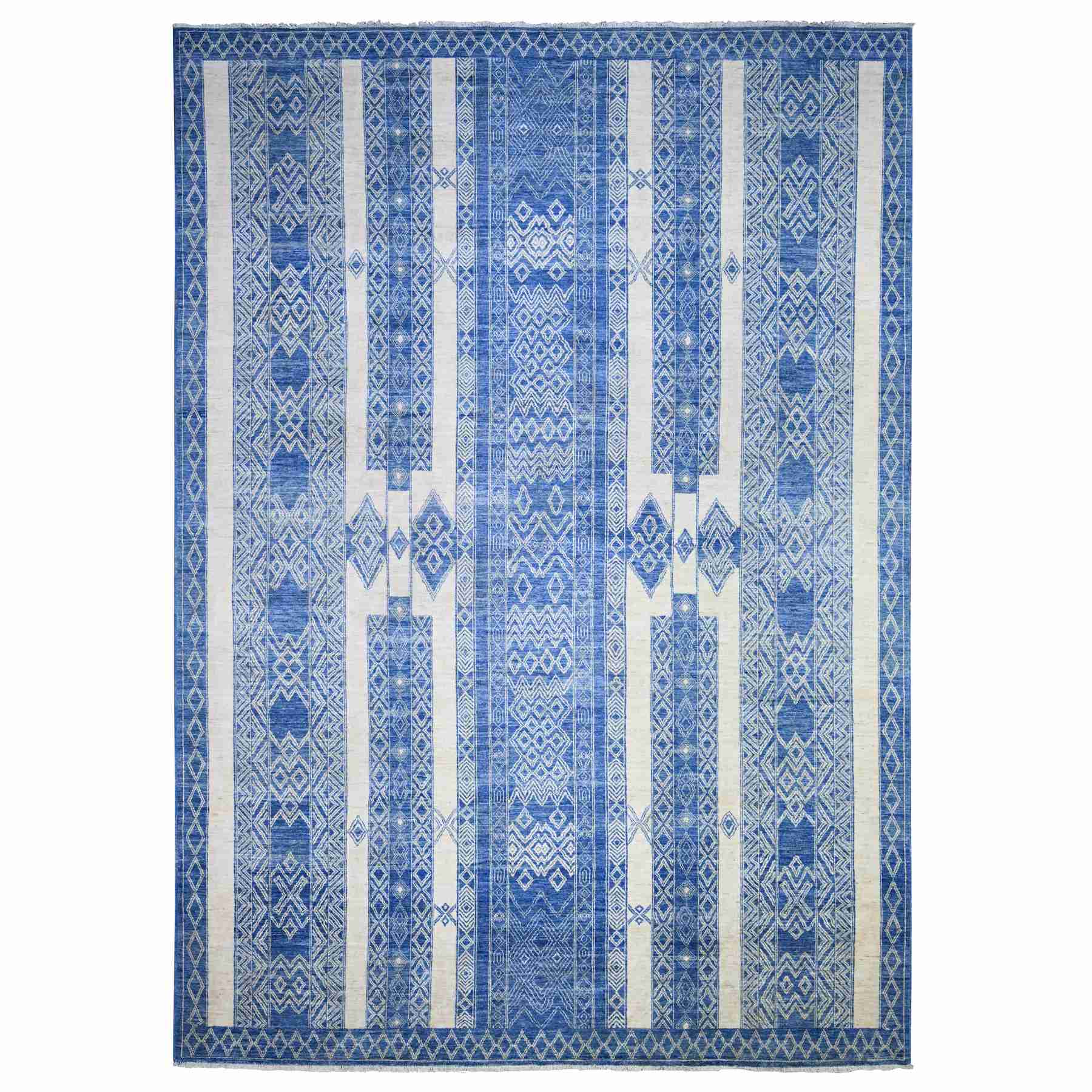 Oushak-And-Peshawar-Hand-Knotted-Rug-370905