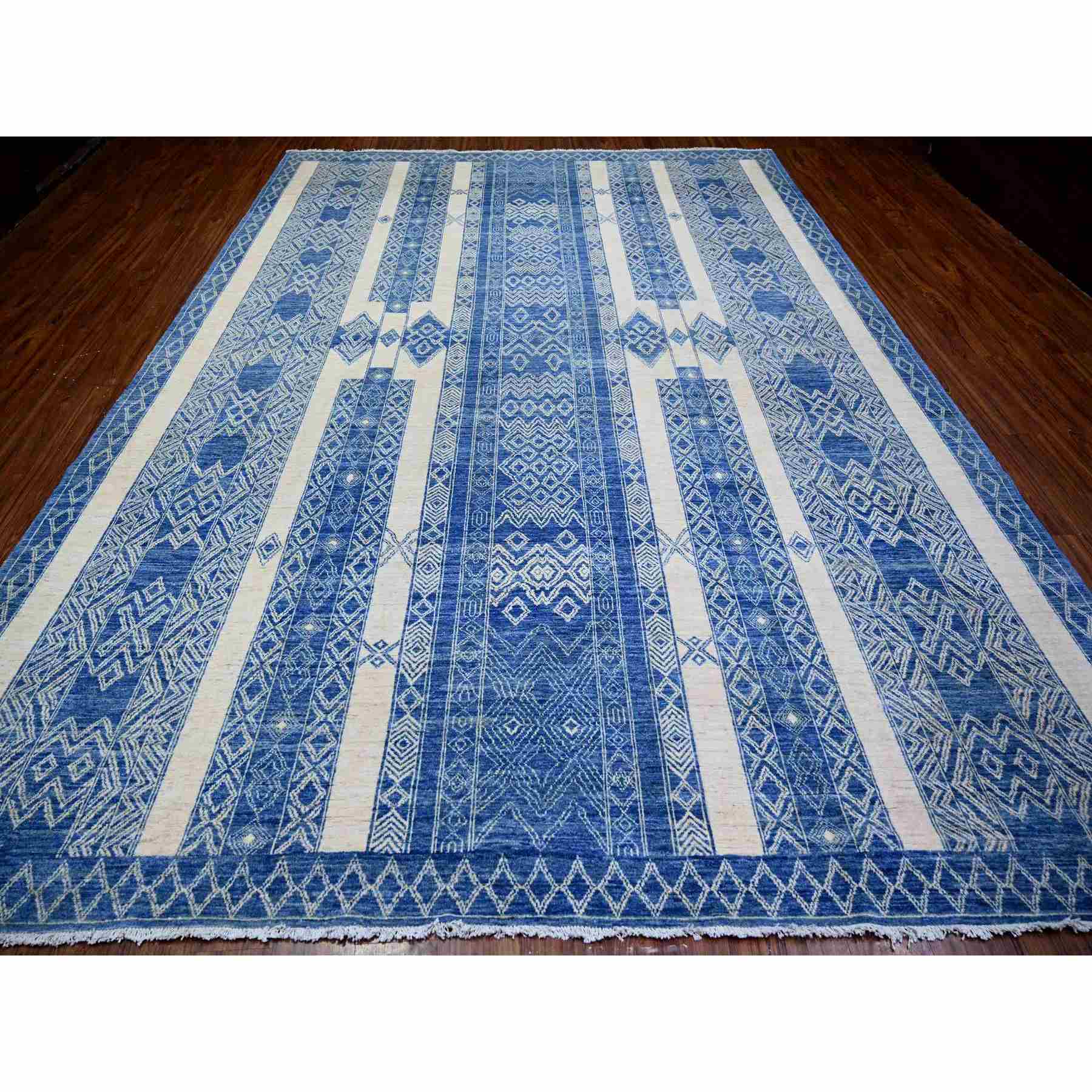 Oushak-And-Peshawar-Hand-Knotted-Rug-370905