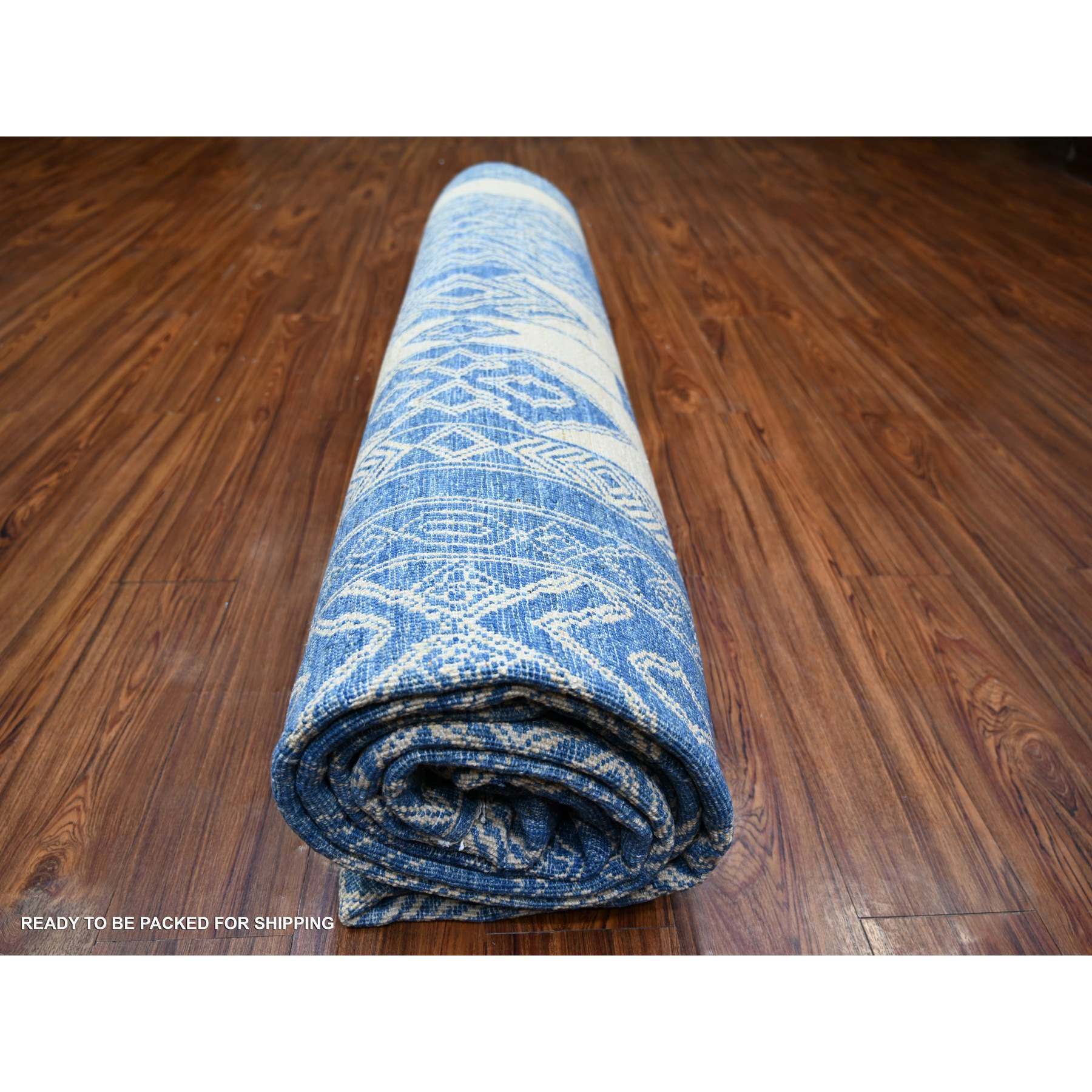 Oushak-And-Peshawar-Hand-Knotted-Rug-370905