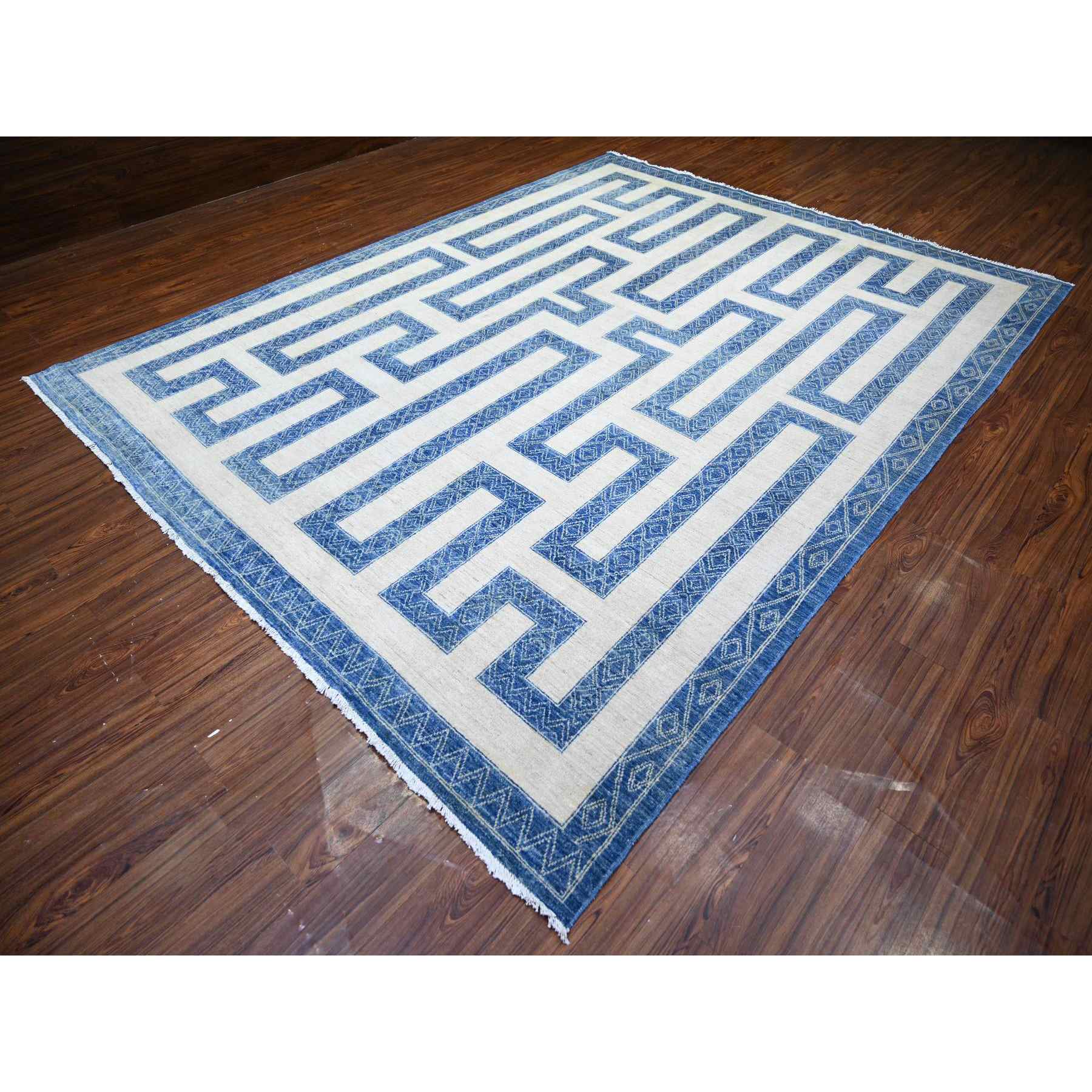 Oushak-And-Peshawar-Hand-Knotted-Rug-370925
