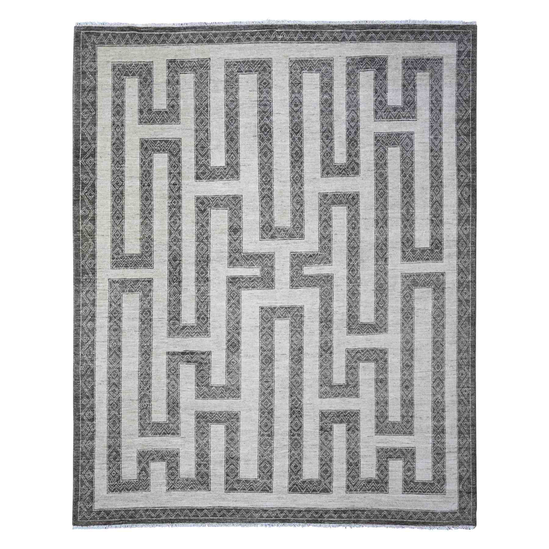 Oushak-And-Peshawar-Hand-Knotted-Rug-370940
