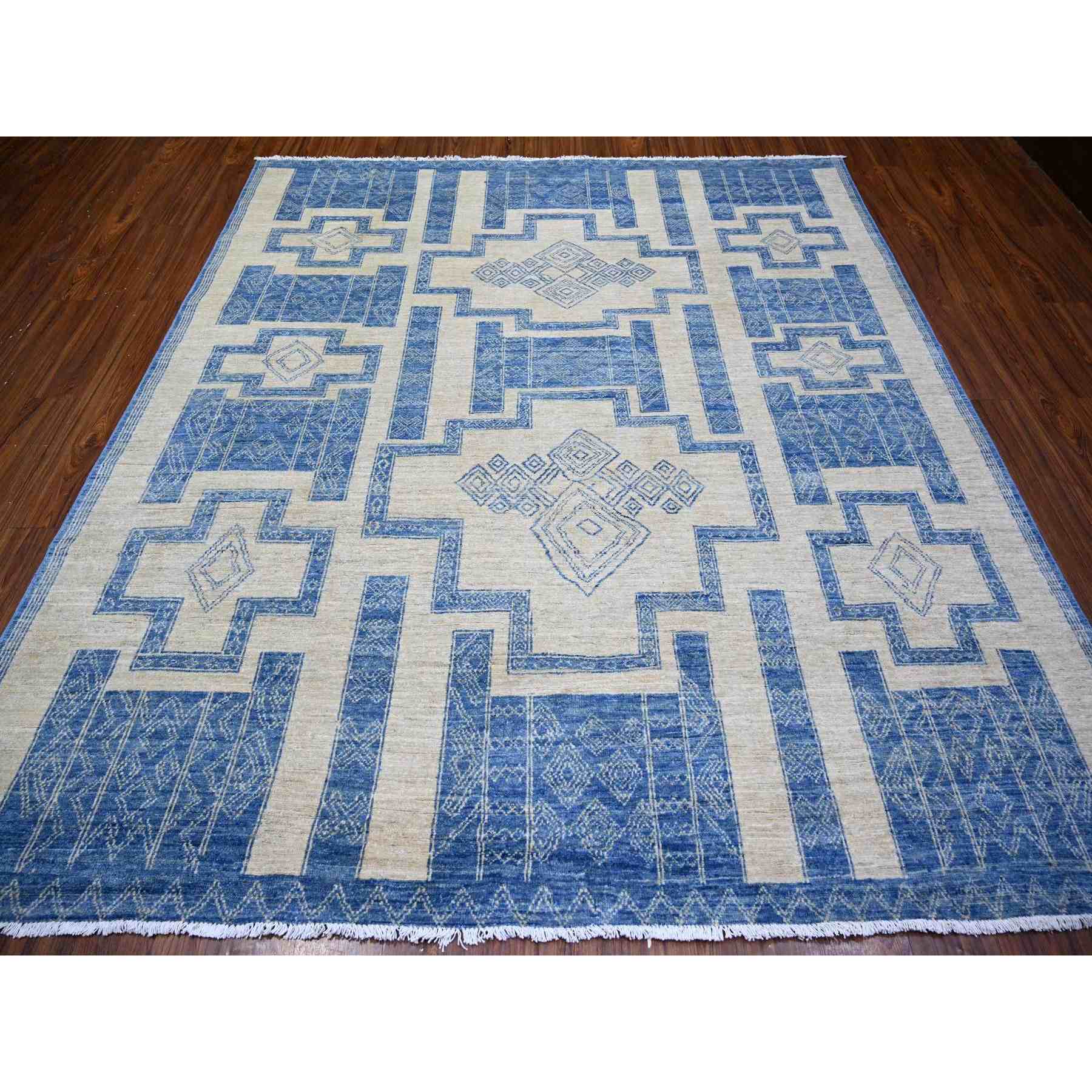 Oushak-And-Peshawar-Hand-Knotted-Rug-371385