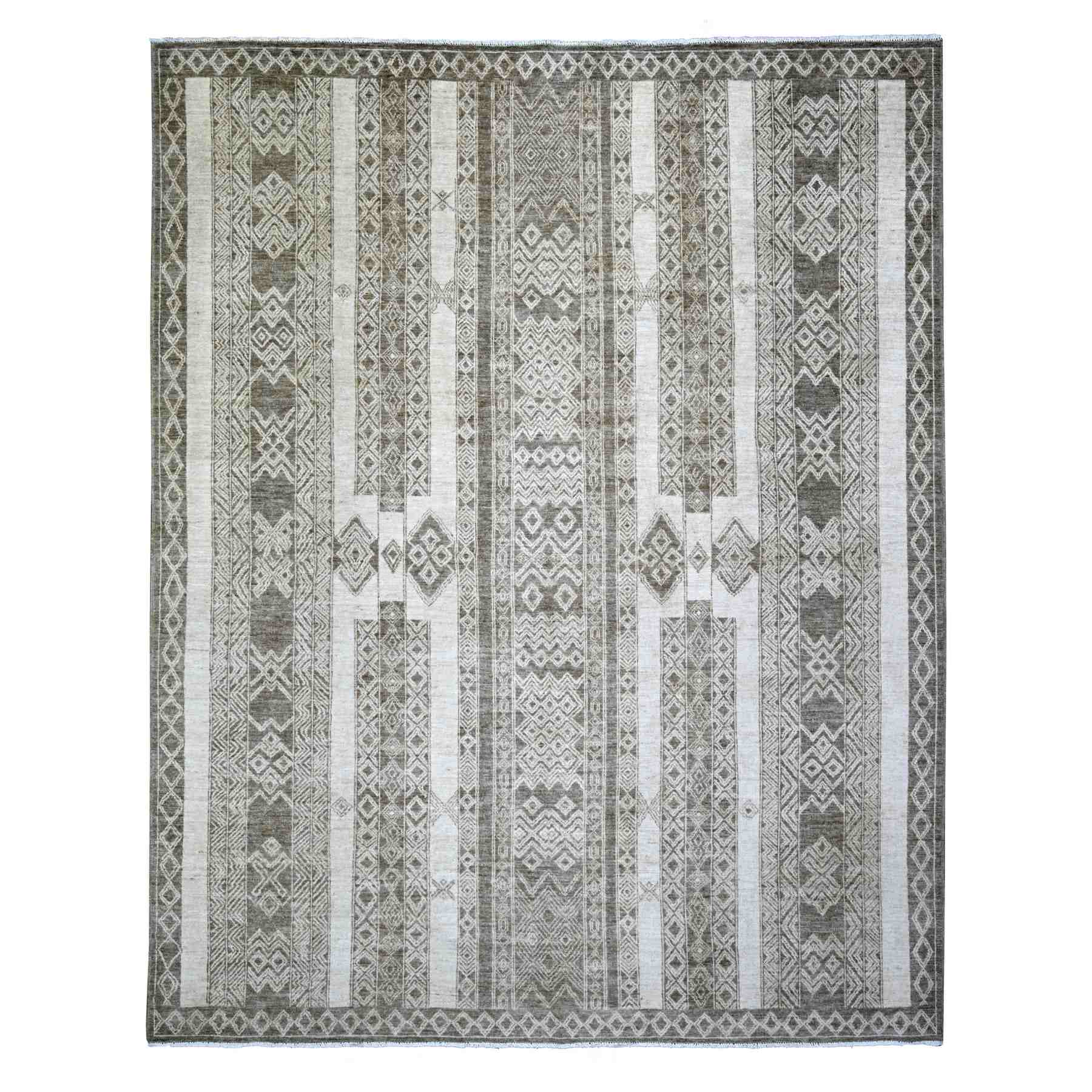 Oushak-And-Peshawar-Hand-Knotted-Rug-371485