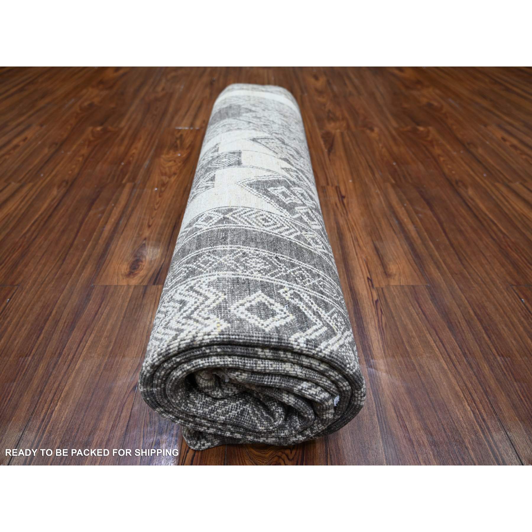 Oushak-And-Peshawar-Hand-Knotted-Rug-371485