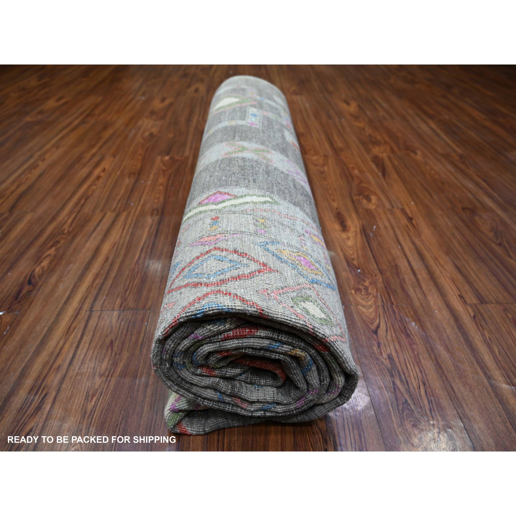 Oushak-And-Peshawar-Hand-Knotted-Rug-371645