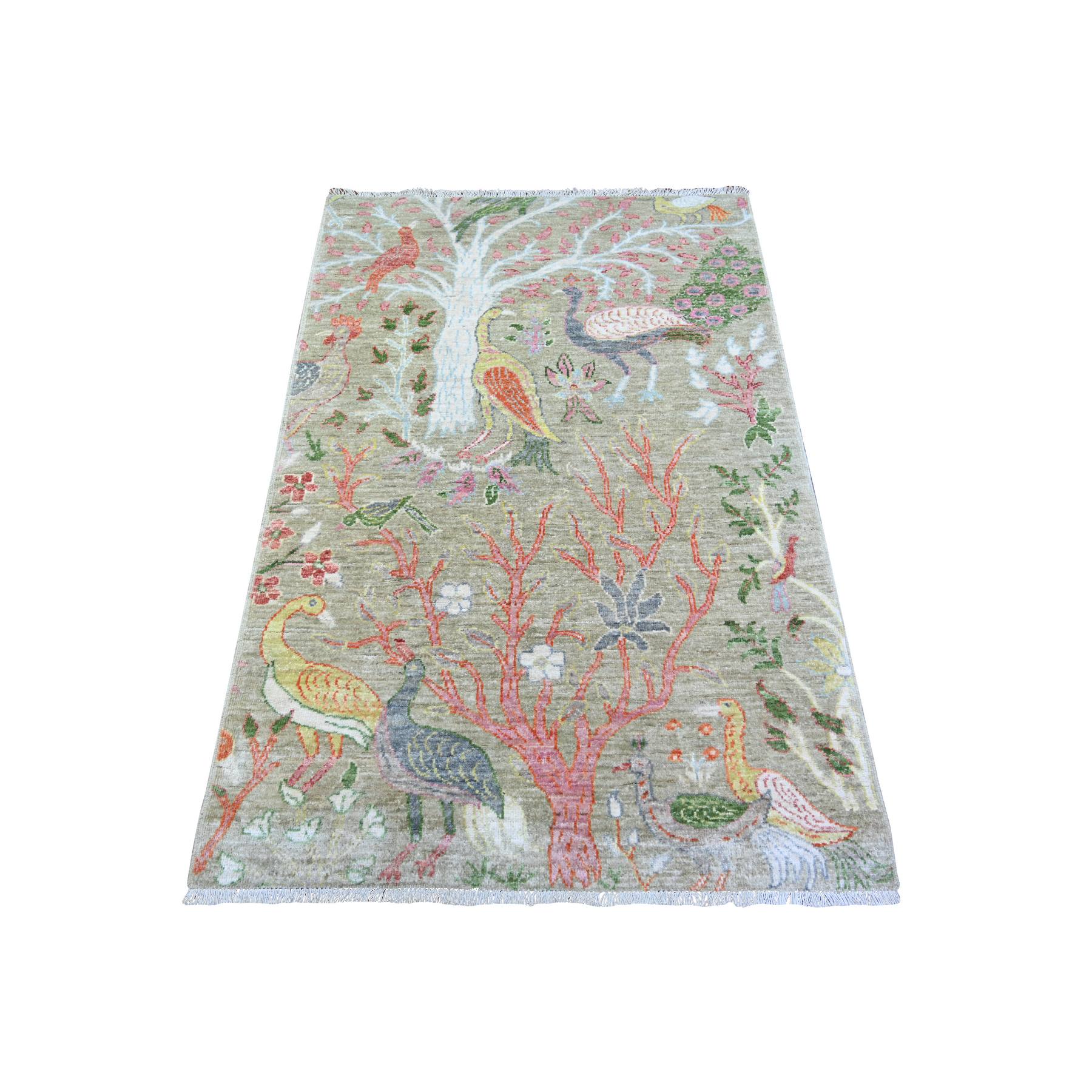 Oushak-And-Peshawar-Hand-Knotted-Rug-371735