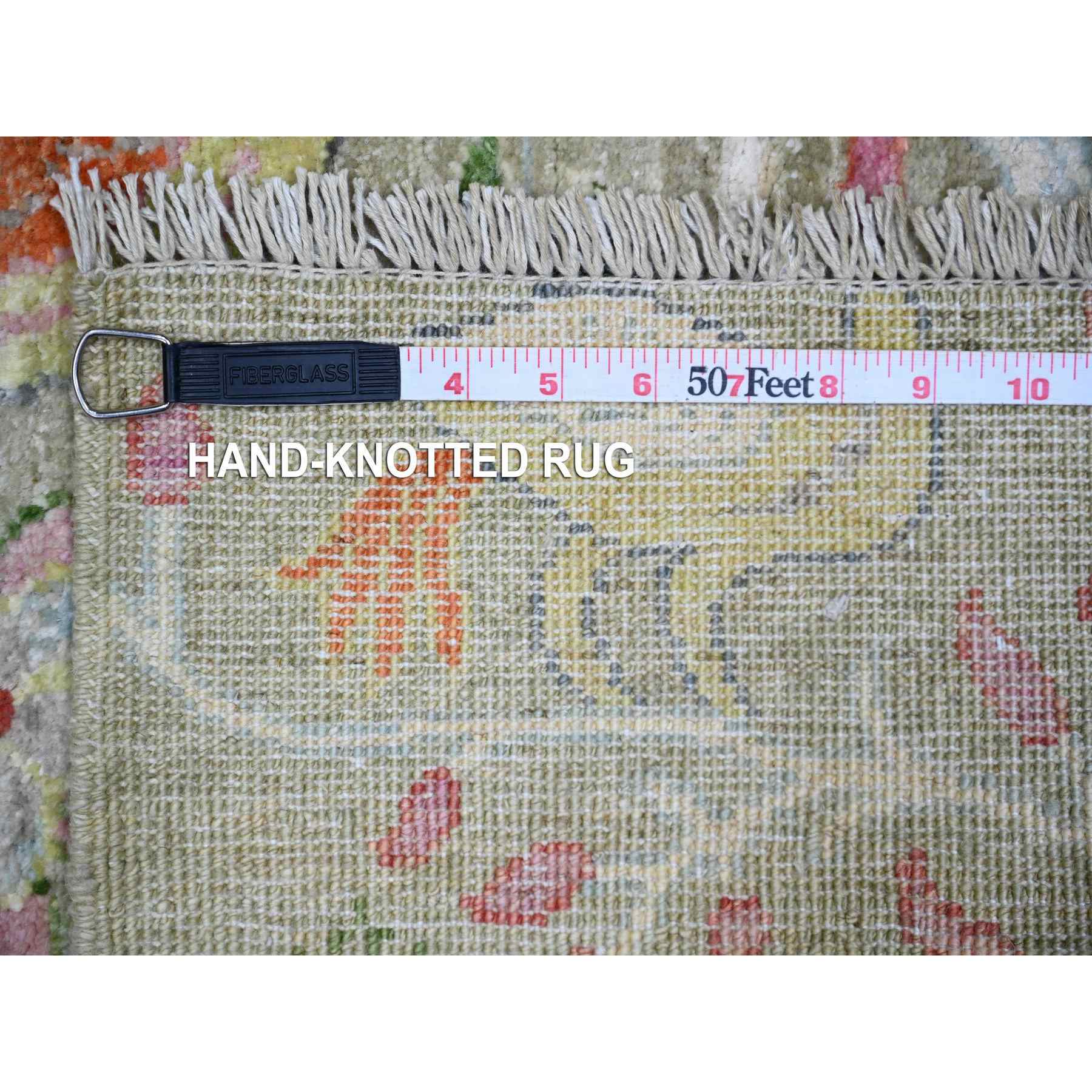 Oushak-And-Peshawar-Hand-Knotted-Rug-371735