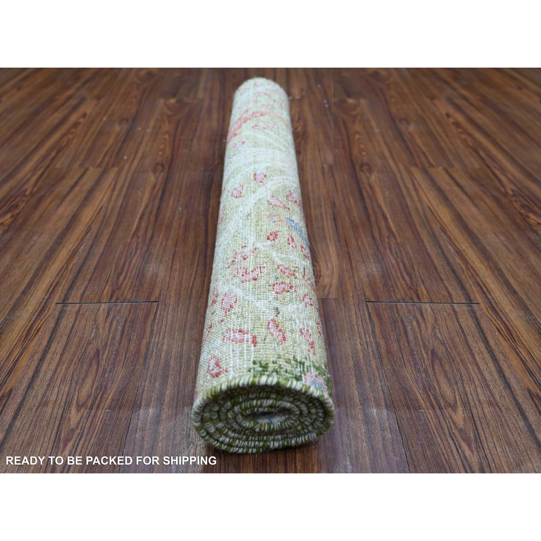 Oushak-And-Peshawar-Hand-Knotted-Rug-372060