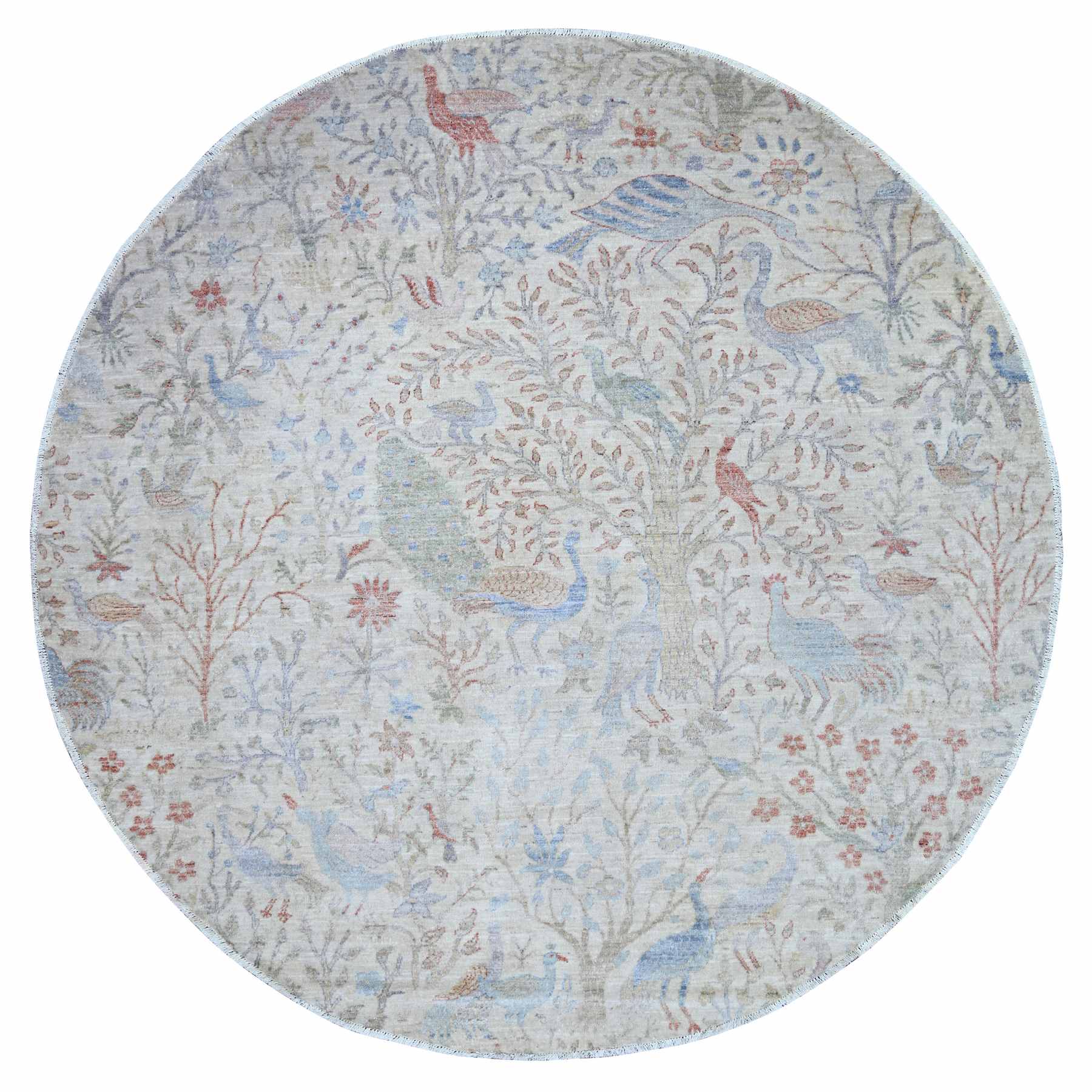 Oushak-And-Peshawar-Hand-Knotted-Rug-372480