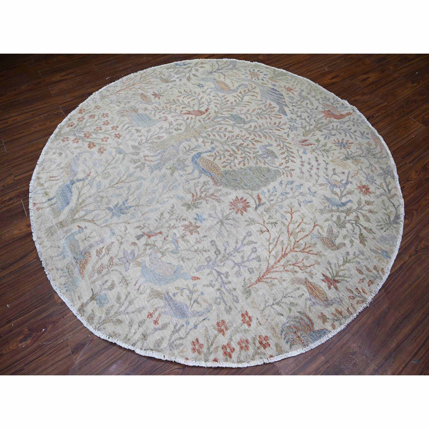 Oushak-And-Peshawar-Hand-Knotted-Rug-372480