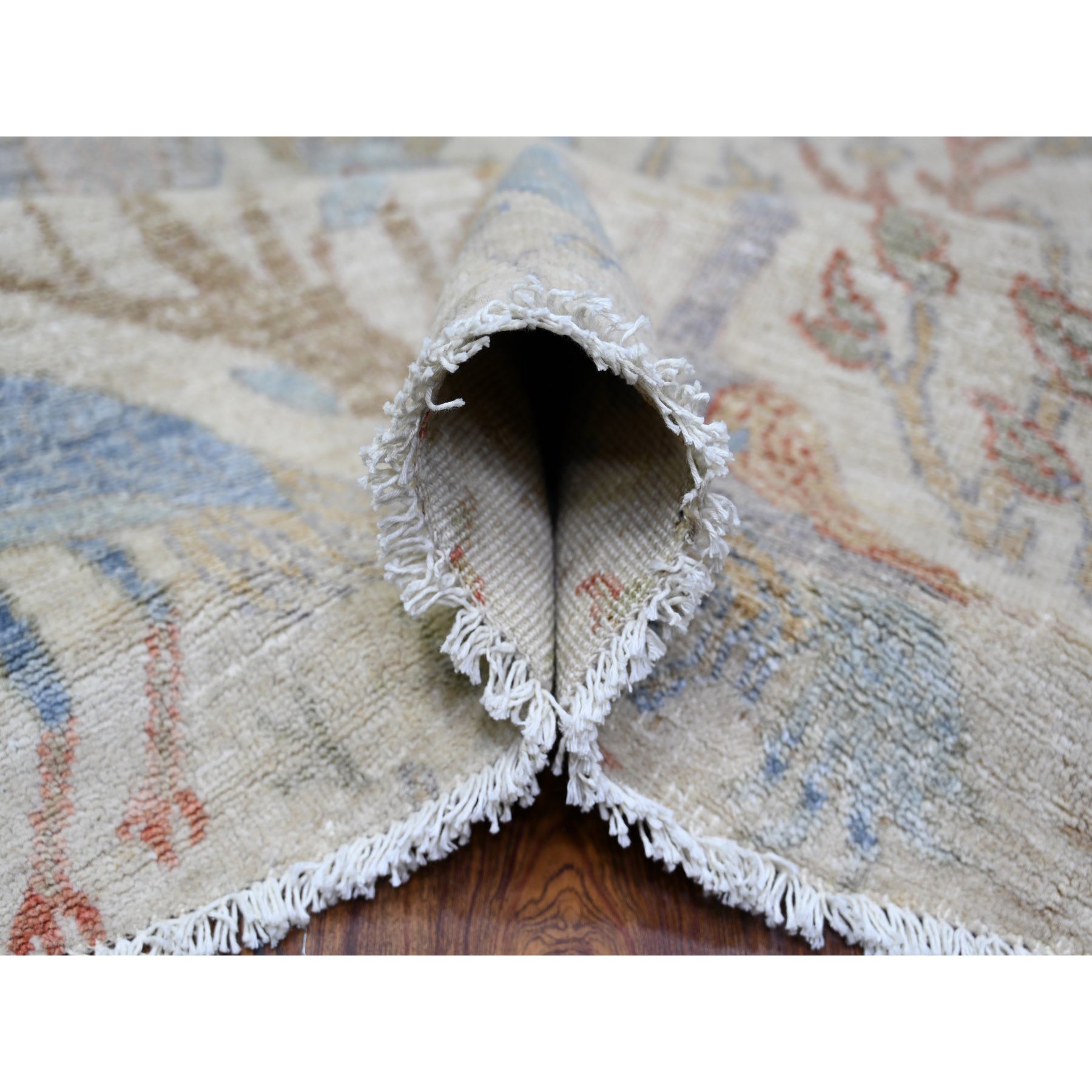 Oushak-And-Peshawar-Hand-Knotted-Rug-372480