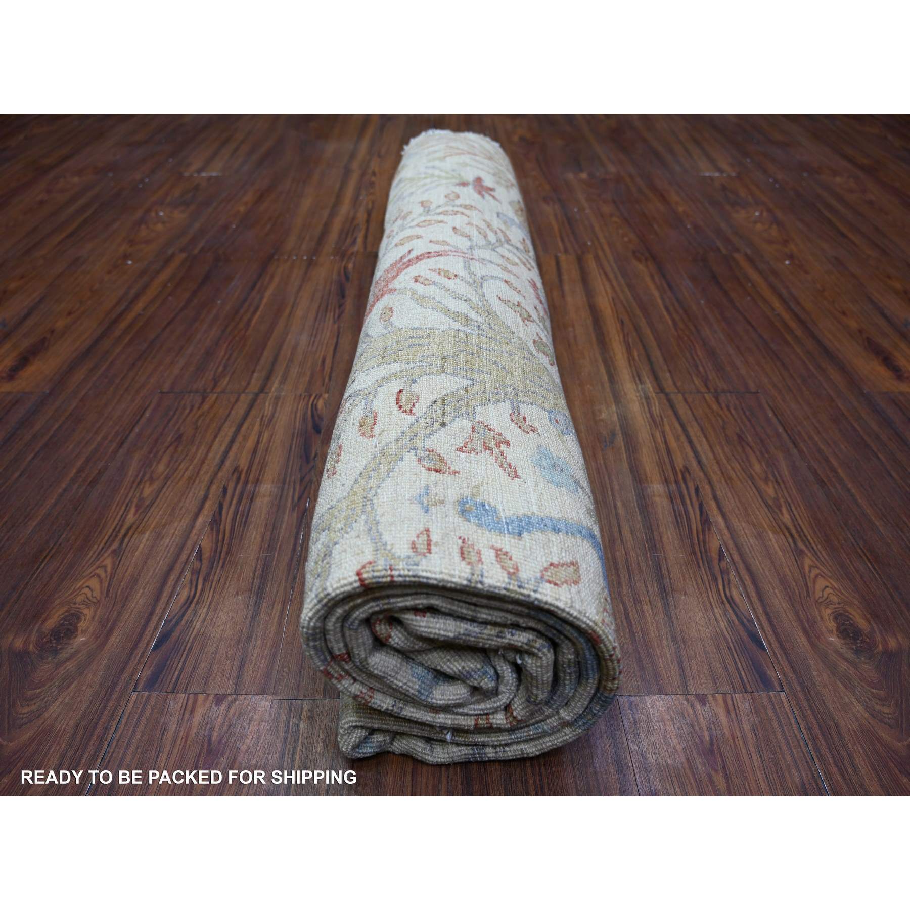 Oushak-And-Peshawar-Hand-Knotted-Rug-372480