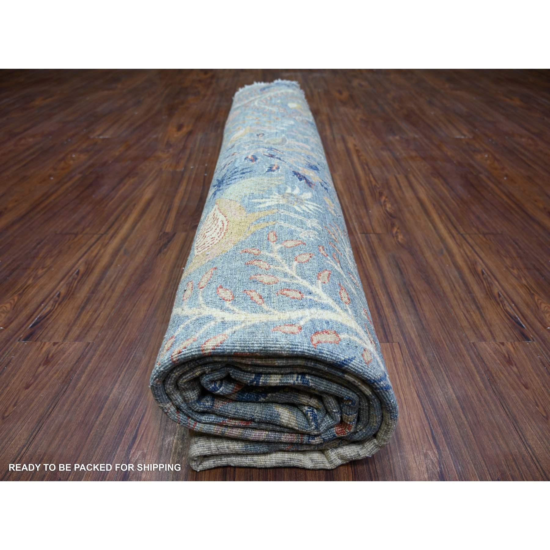 Oushak-And-Peshawar-Hand-Knotted-Rug-372485