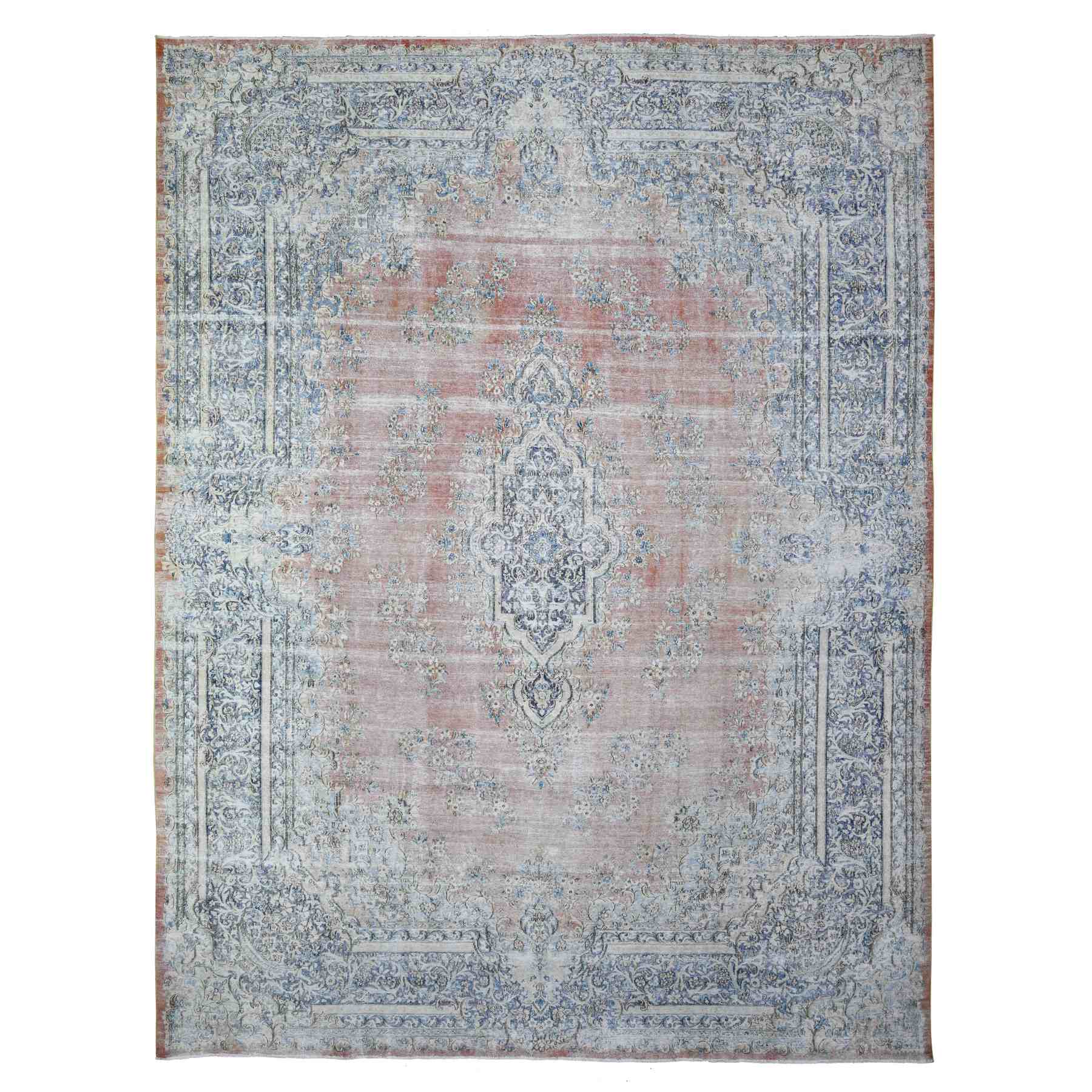 Overdyed-Vintage-Hand-Knotted-Rug-372395