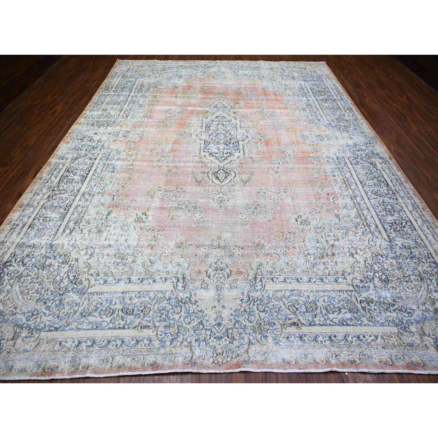 Overdyed-Vintage-Hand-Knotted-Rug-372395