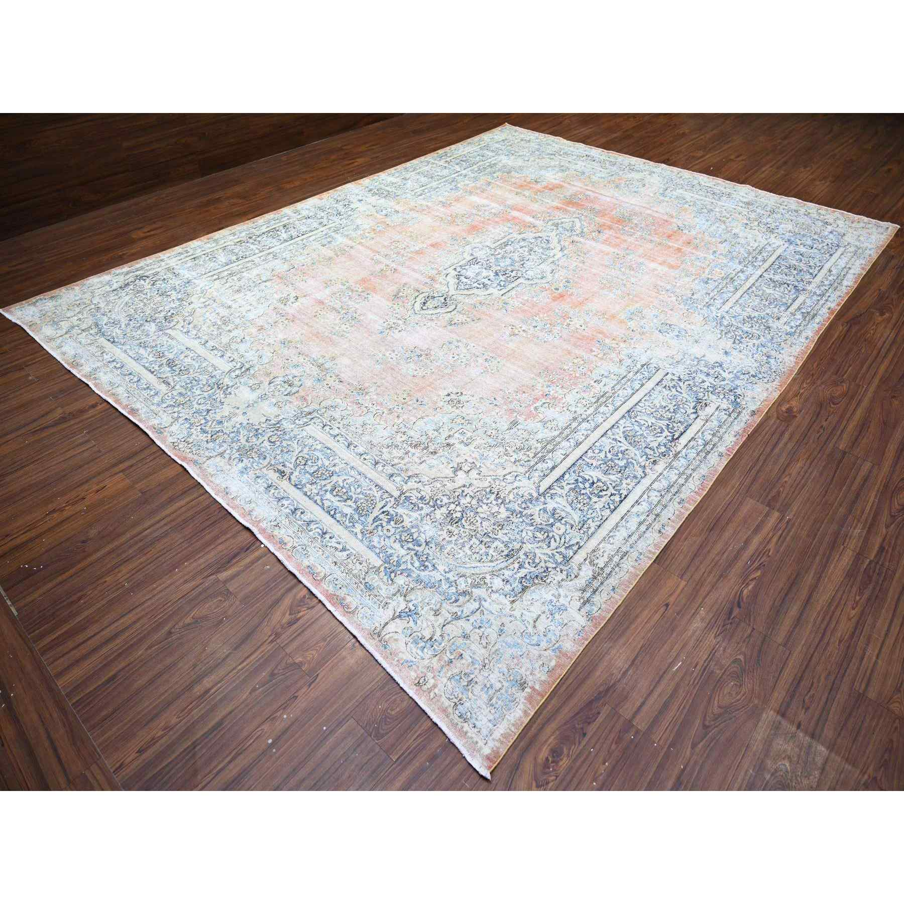 Overdyed-Vintage-Hand-Knotted-Rug-372395