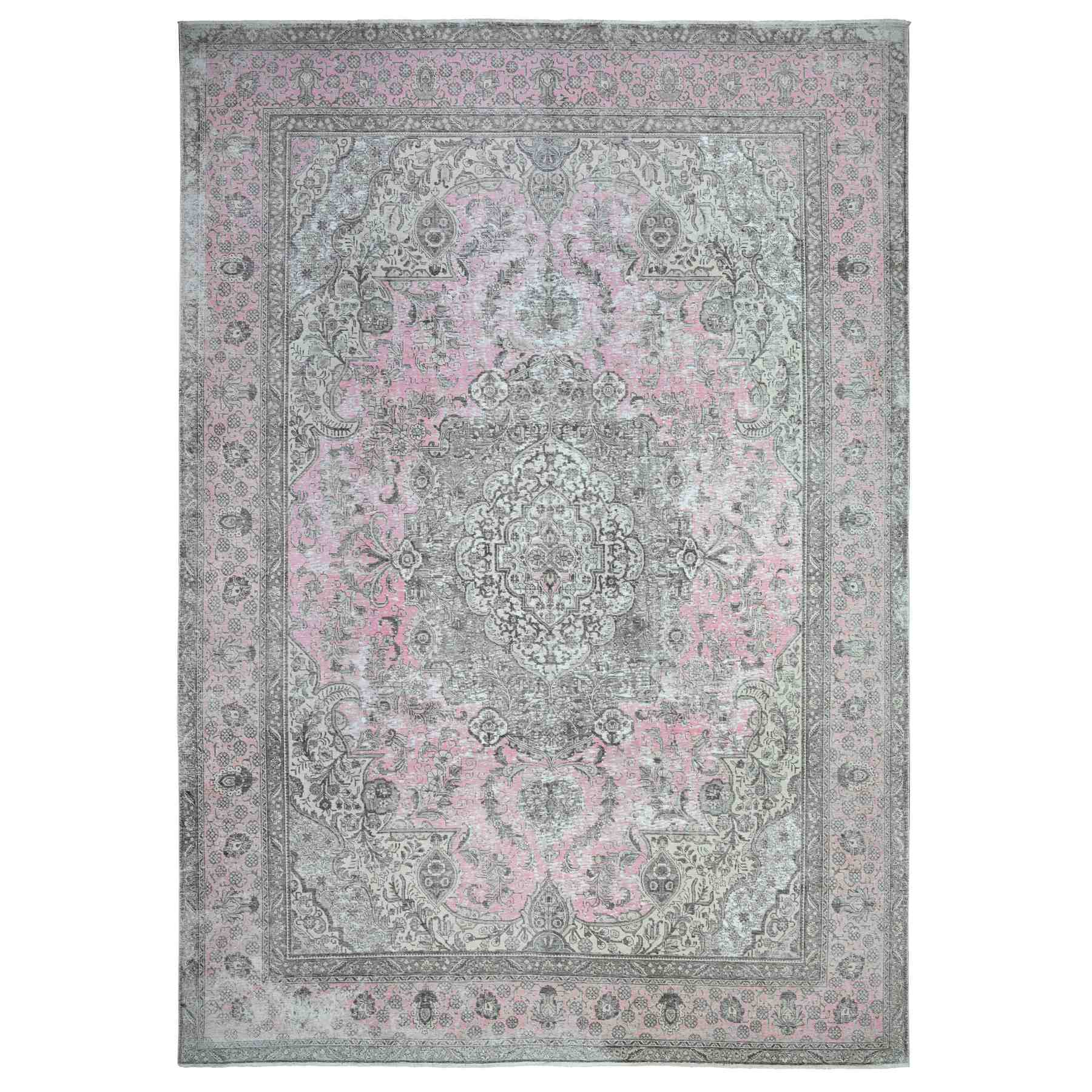 Overdyed-Vintage-Hand-Knotted-Rug-372405