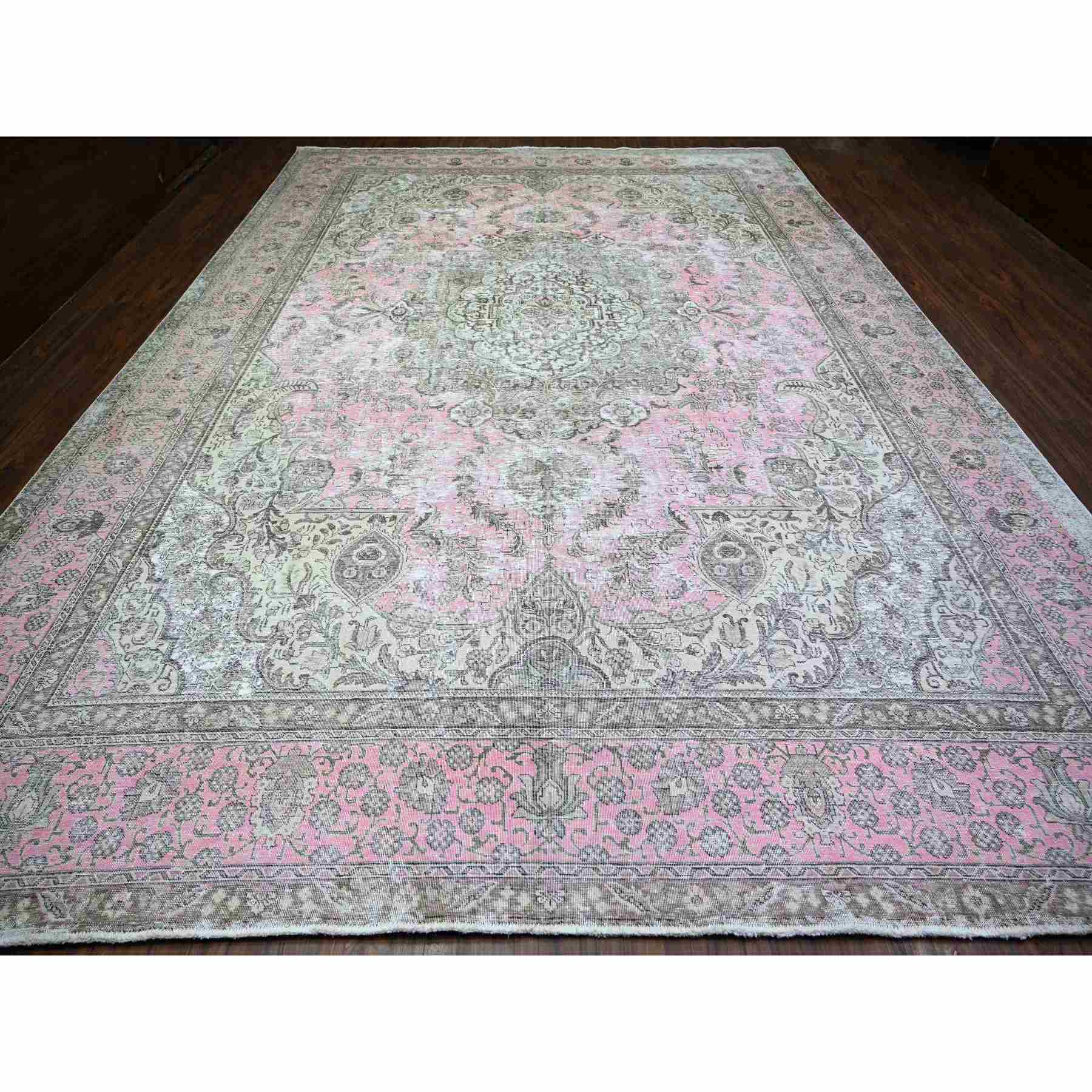 Overdyed-Vintage-Hand-Knotted-Rug-372405