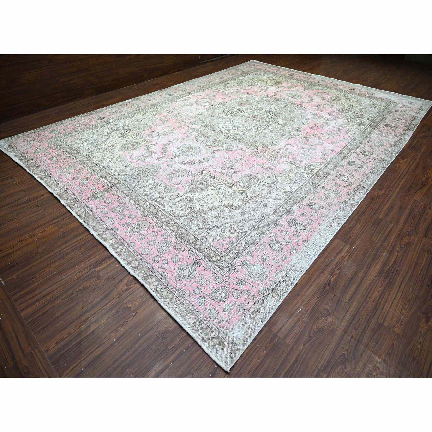 Overdyed-Vintage-Hand-Knotted-Rug-372405
