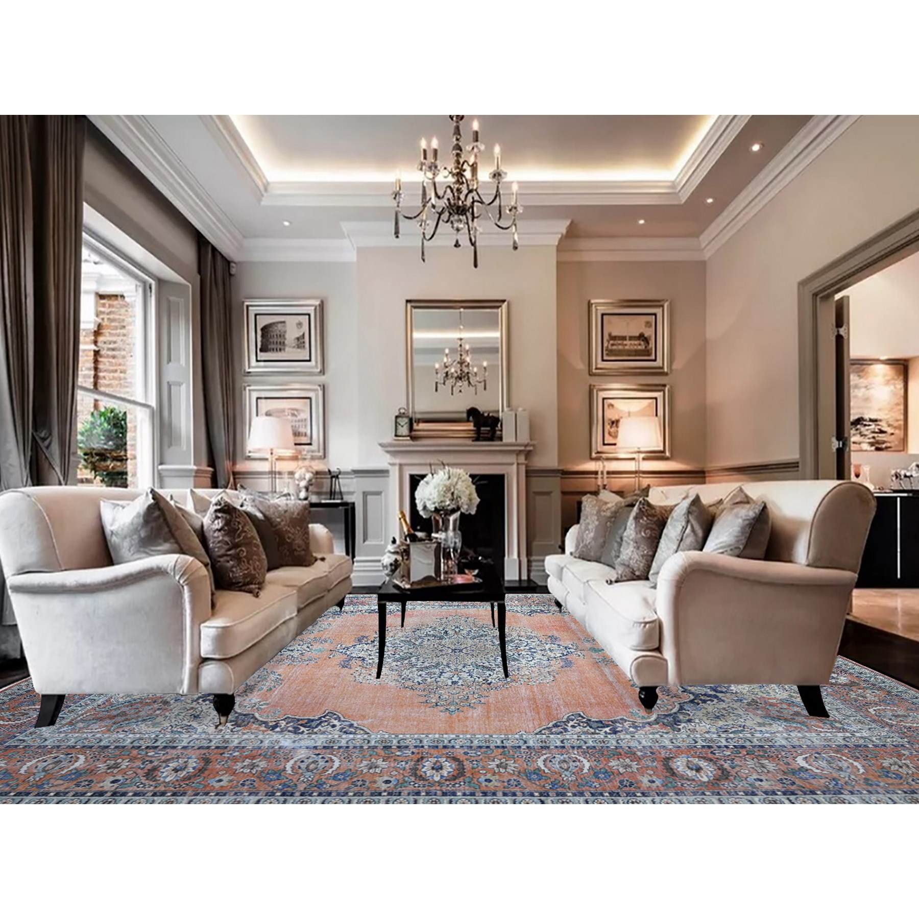 Overdyed-Vintage-Hand-Knotted-Rug-372415