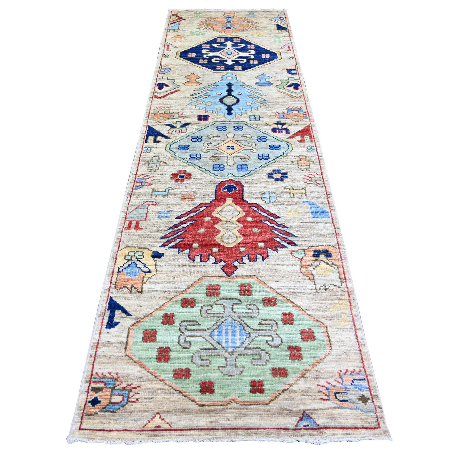 Tribal-Geometric-Hand-Knotted-Rug-371120