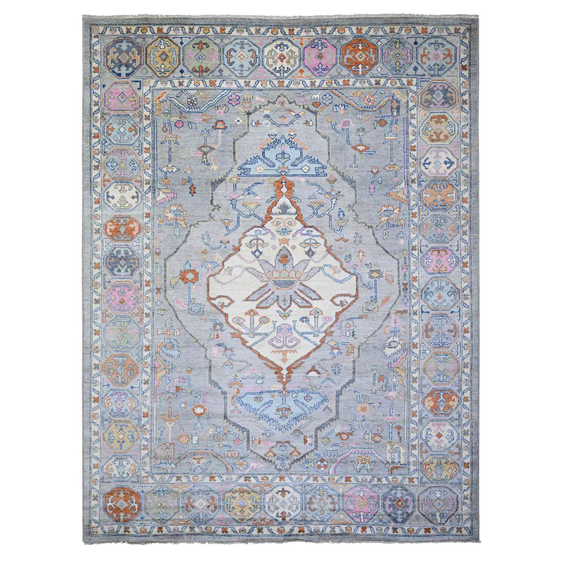 Tribal-Geometric-Hand-Knotted-Rug-371145