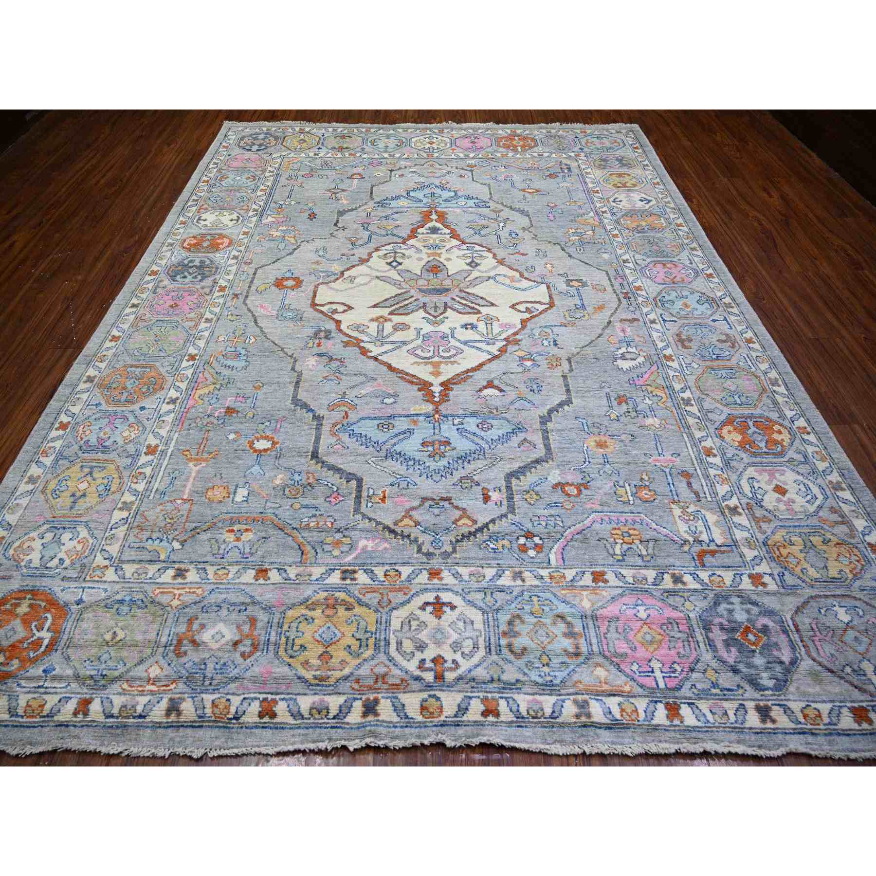 Tribal-Geometric-Hand-Knotted-Rug-371145