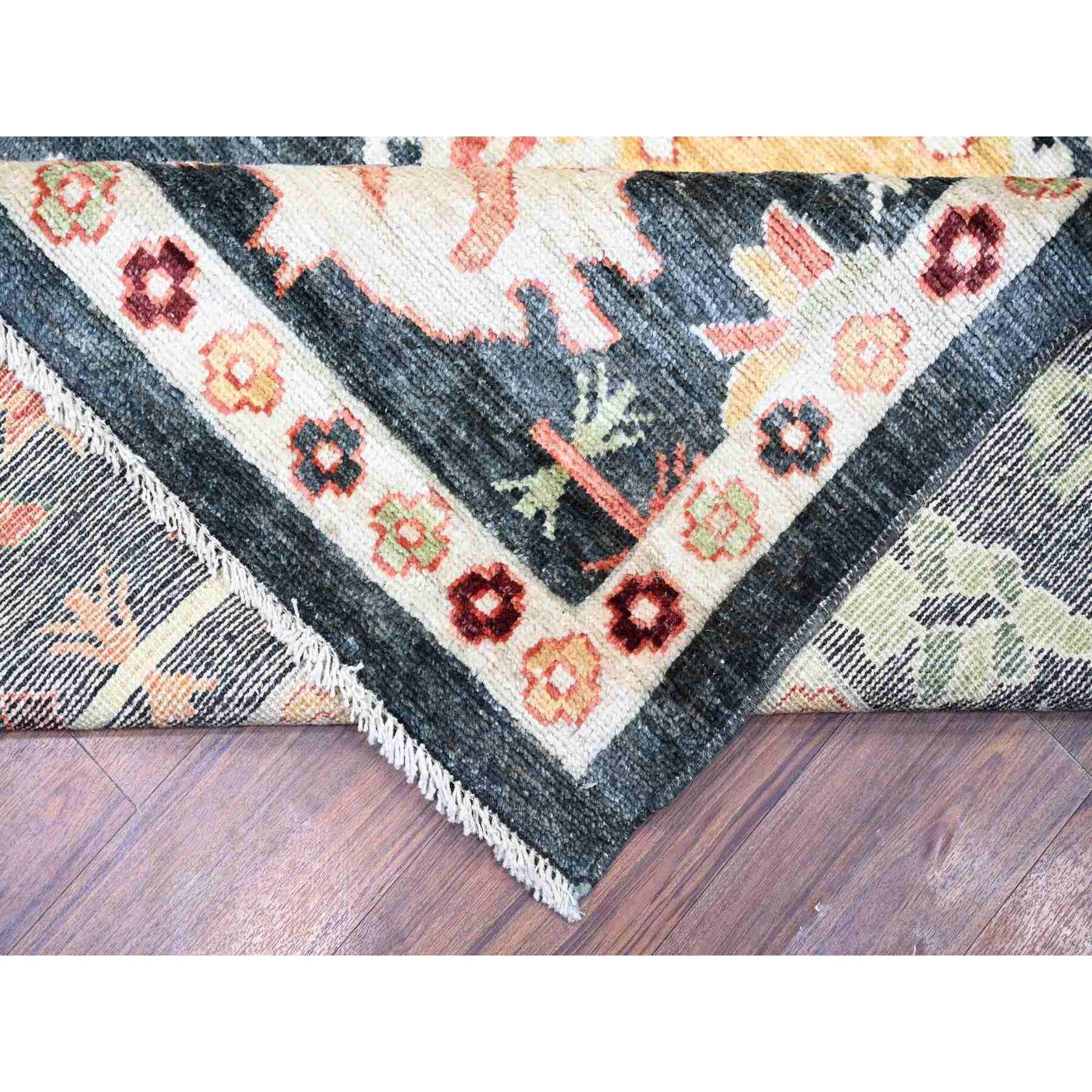 Oushak-And-Peshawar-Hand-Knotted-Rug-372520
