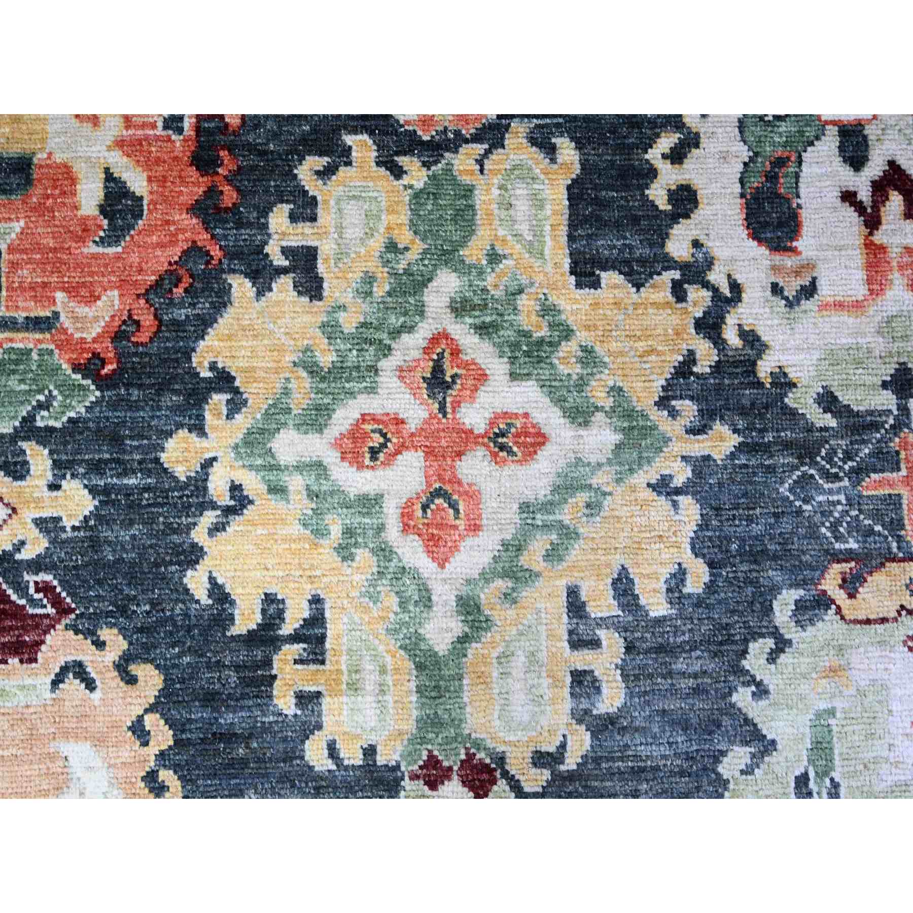 Oushak-And-Peshawar-Hand-Knotted-Rug-372520