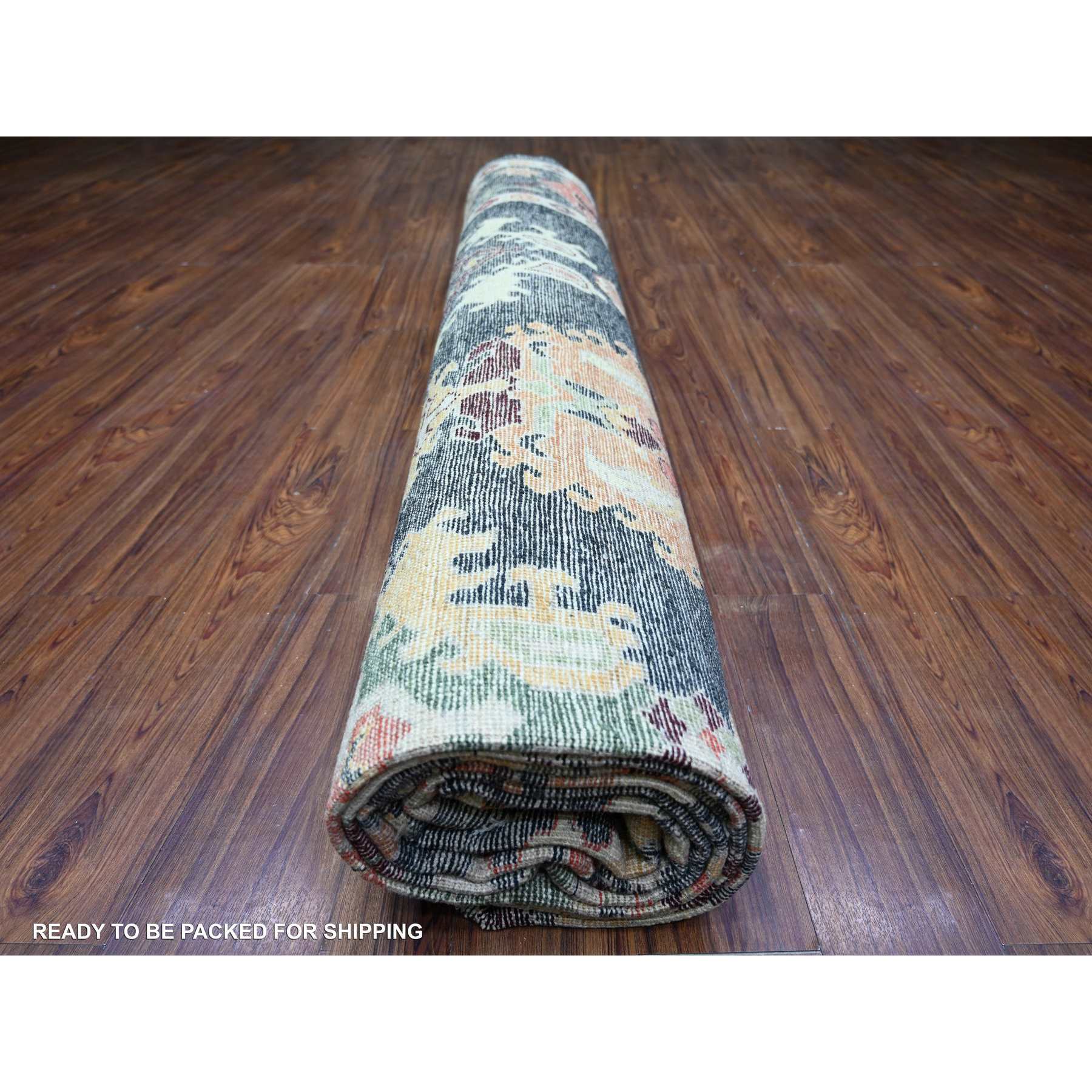 Oushak-And-Peshawar-Hand-Knotted-Rug-372520