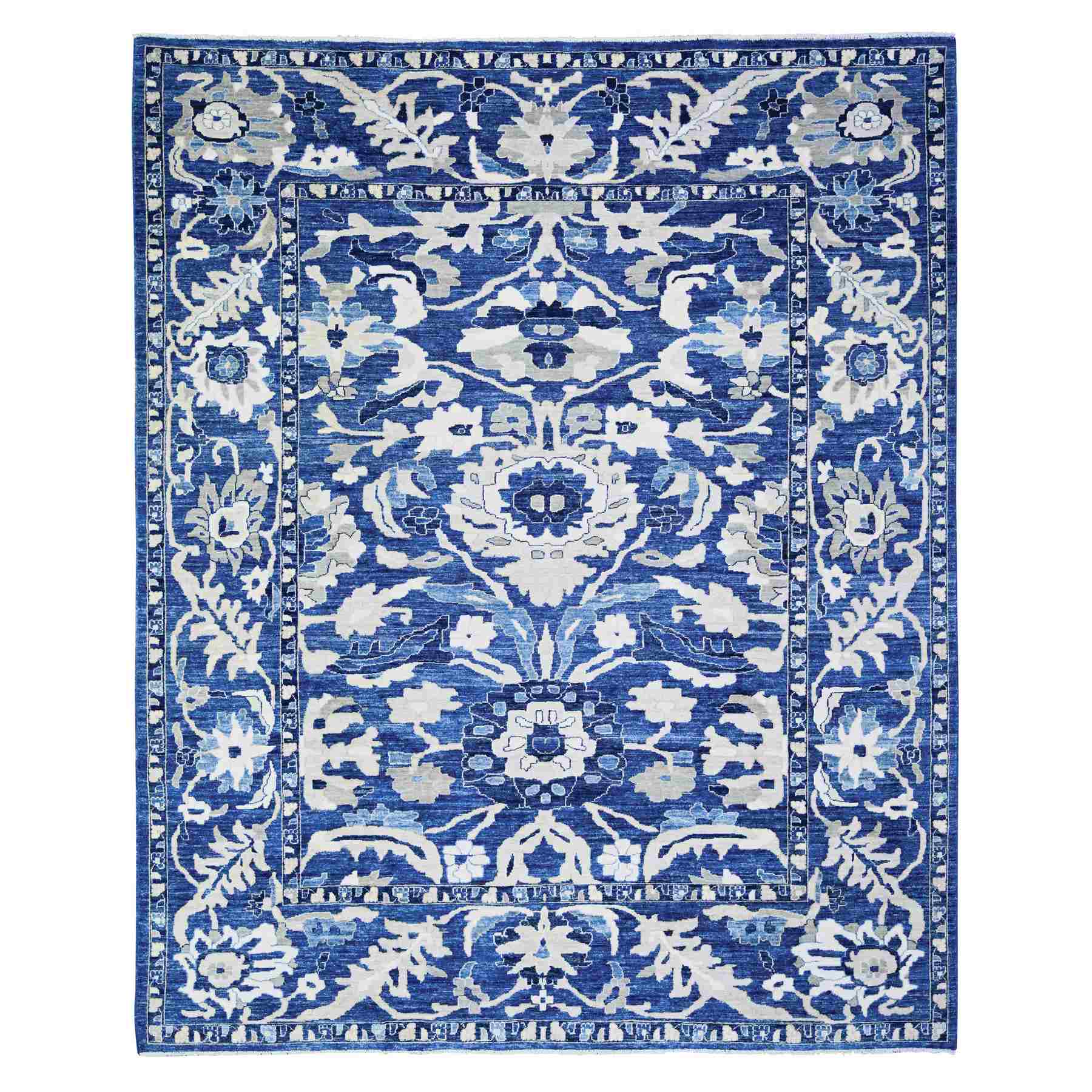 Oushak-And-Peshawar-Hand-Knotted-Rug-372535