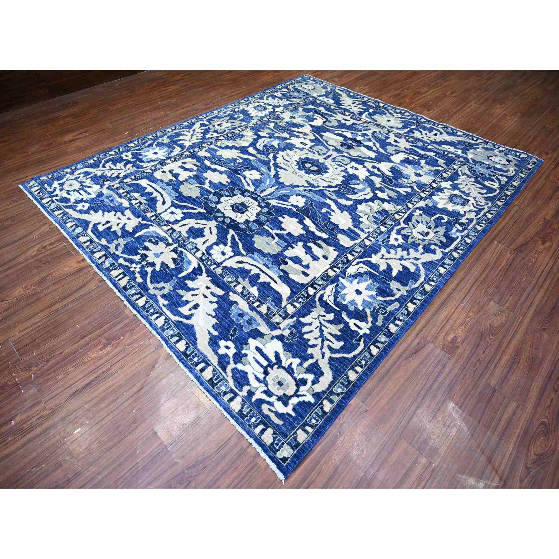 Oushak-And-Peshawar-Hand-Knotted-Rug-372535