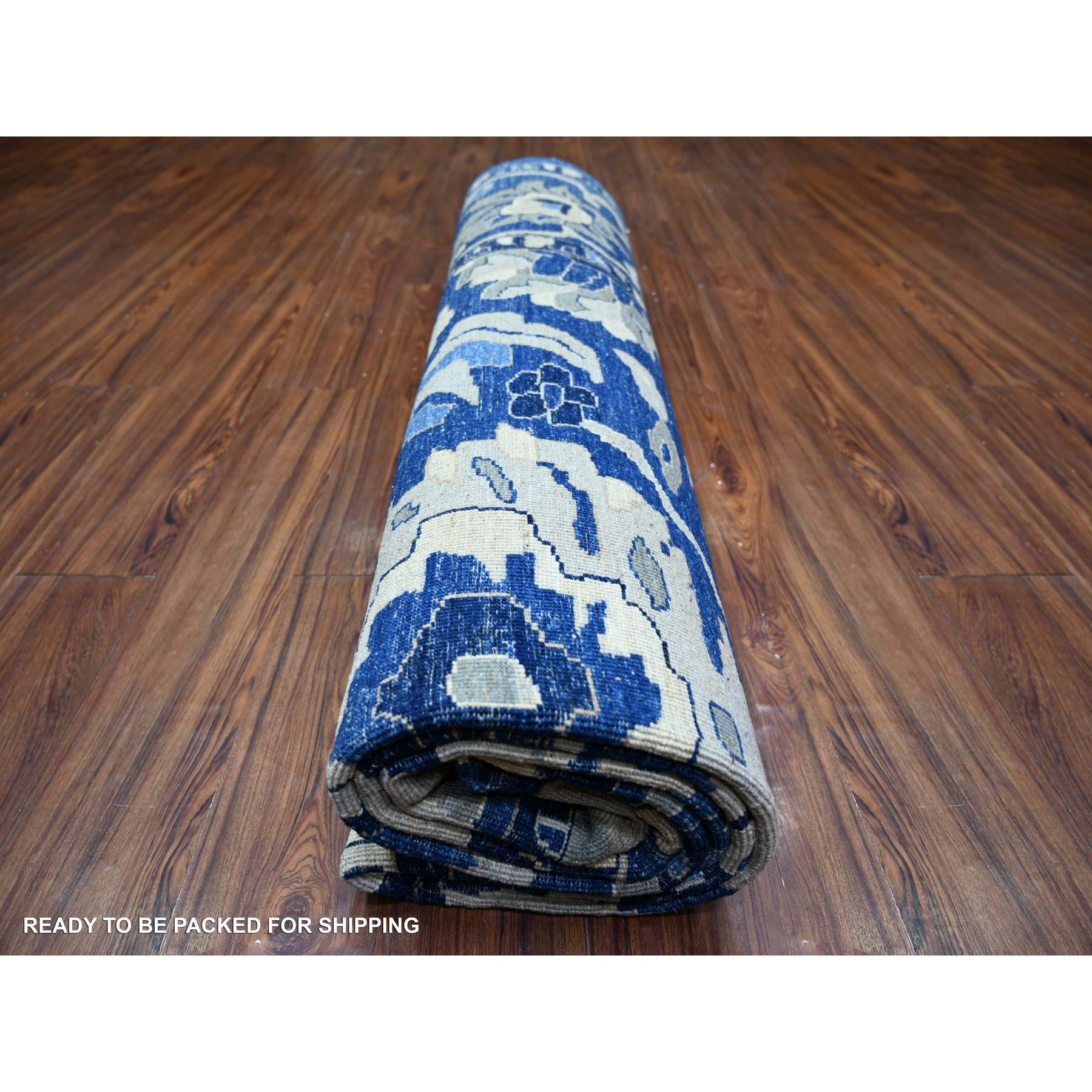 Oushak-And-Peshawar-Hand-Knotted-Rug-372535