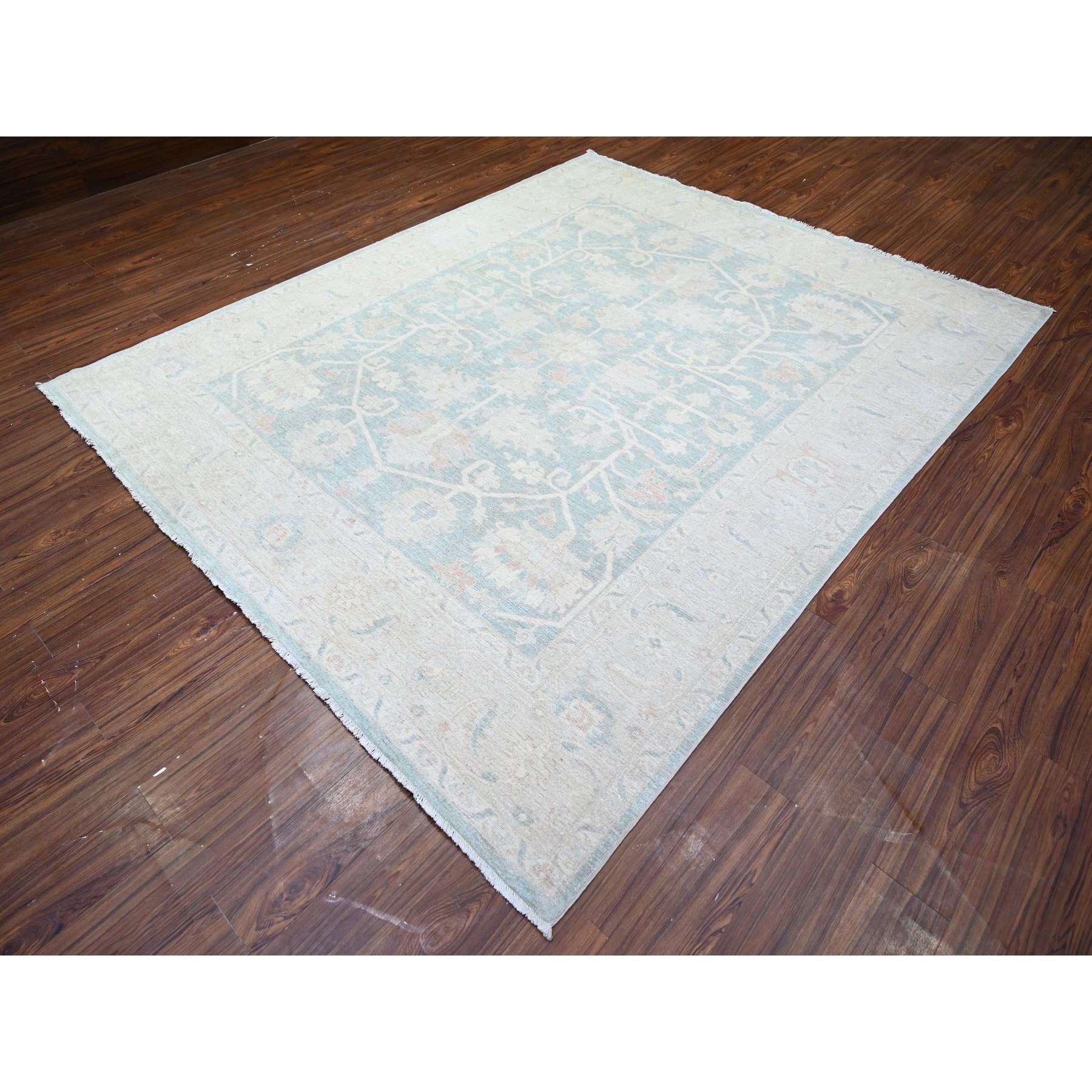 Oushak-And-Peshawar-Hand-Knotted-Rug-372575