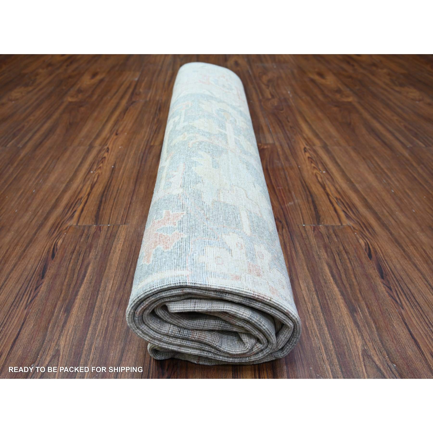 Oushak-And-Peshawar-Hand-Knotted-Rug-372575