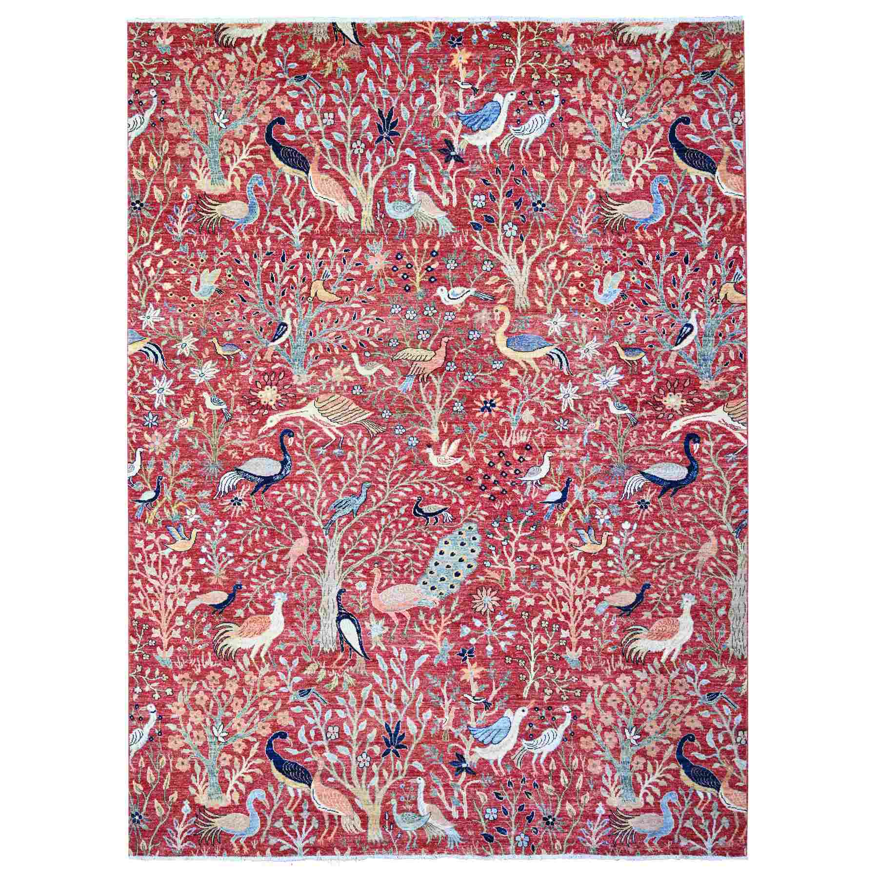 Oushak-And-Peshawar-Hand-Knotted-Rug-372610