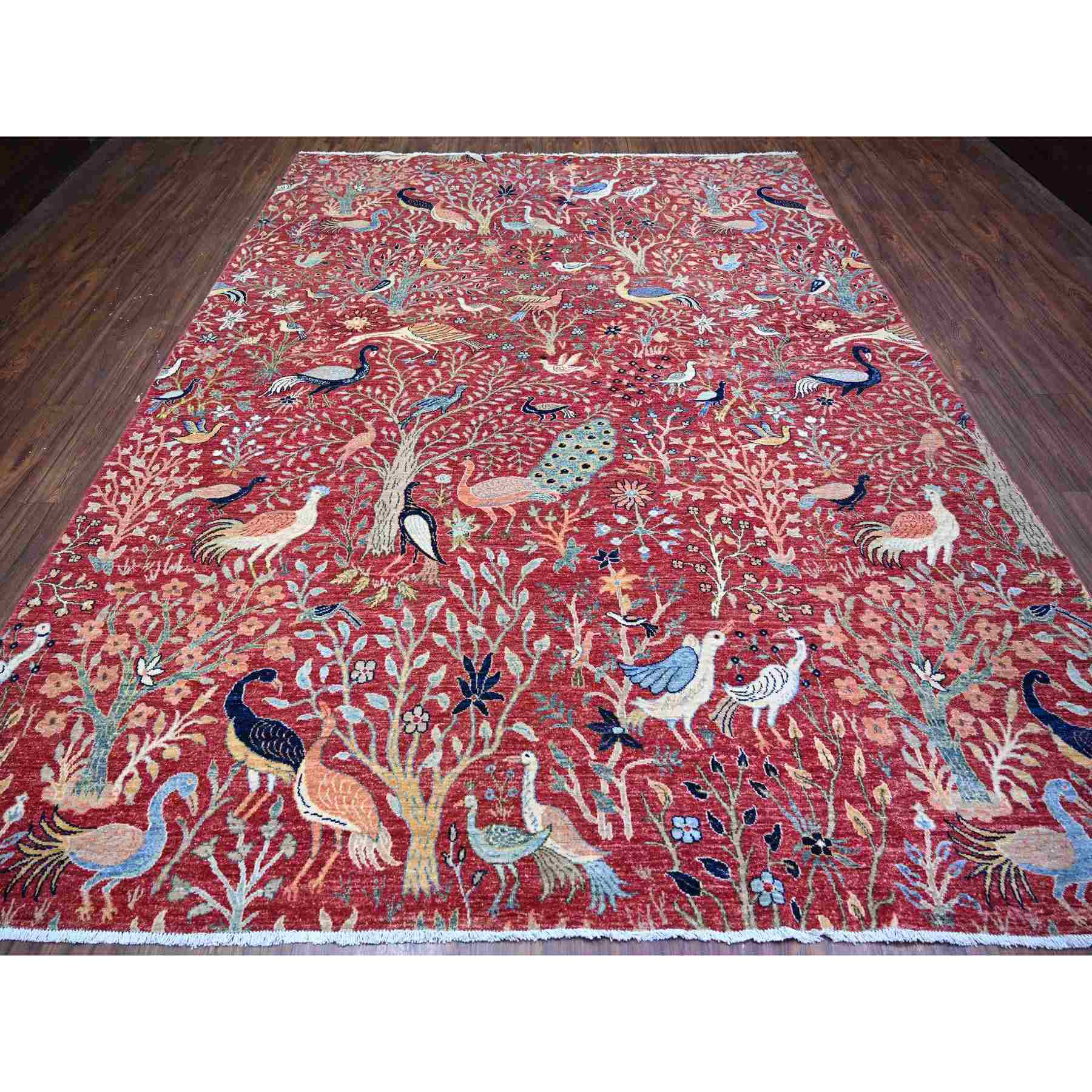 Oushak-And-Peshawar-Hand-Knotted-Rug-372610