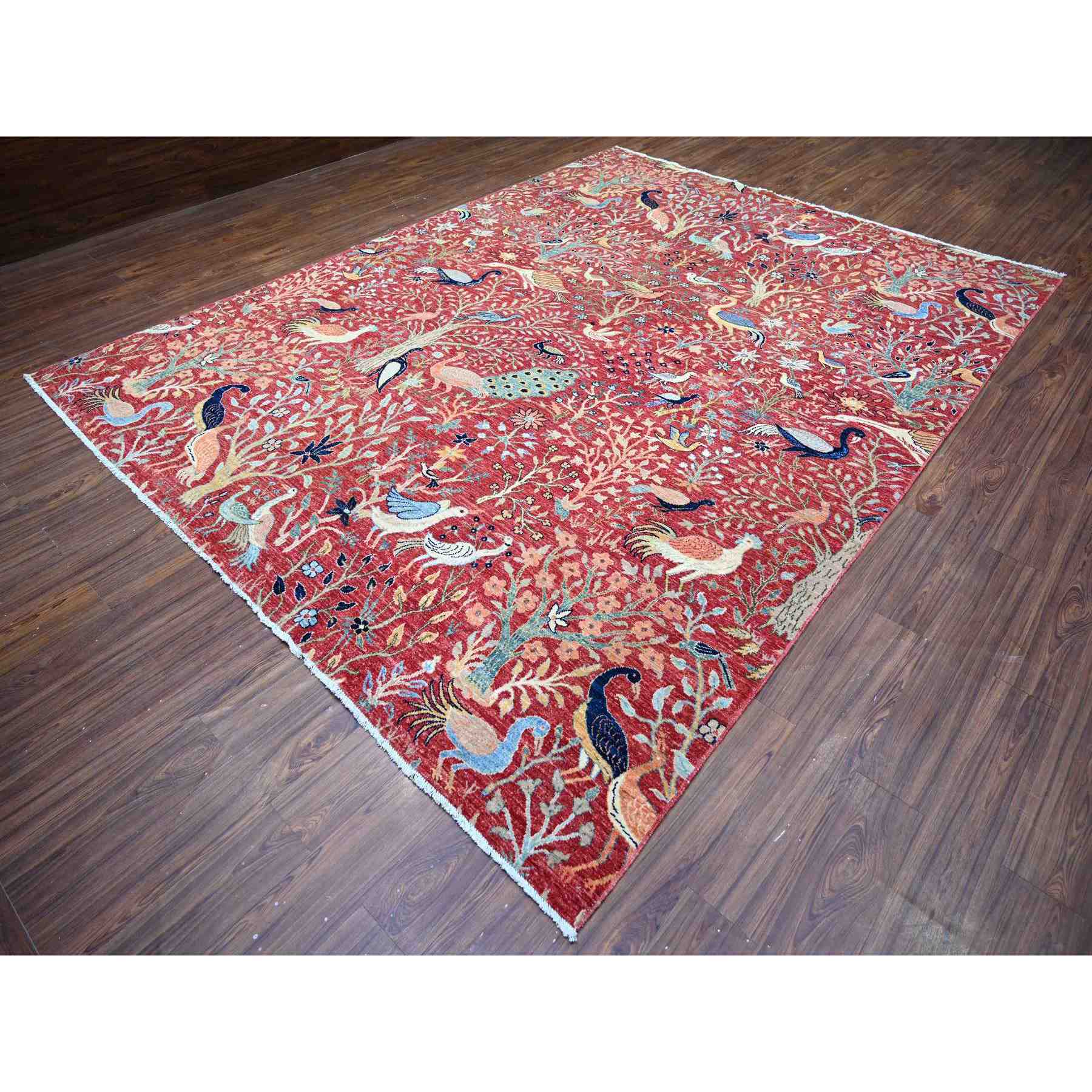 Oushak-And-Peshawar-Hand-Knotted-Rug-372610