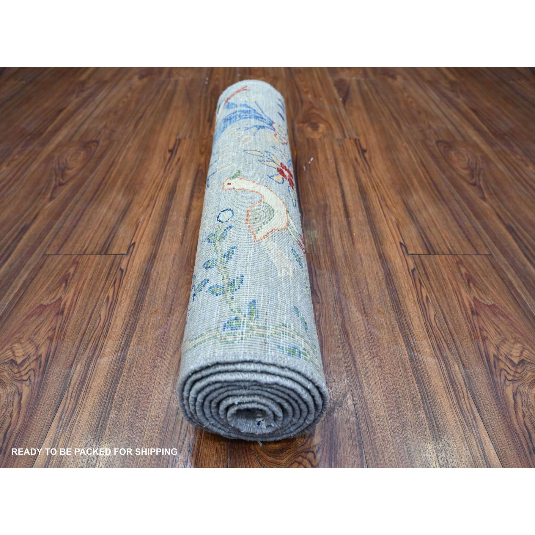 Oushak-And-Peshawar-Hand-Knotted-Rug-372645