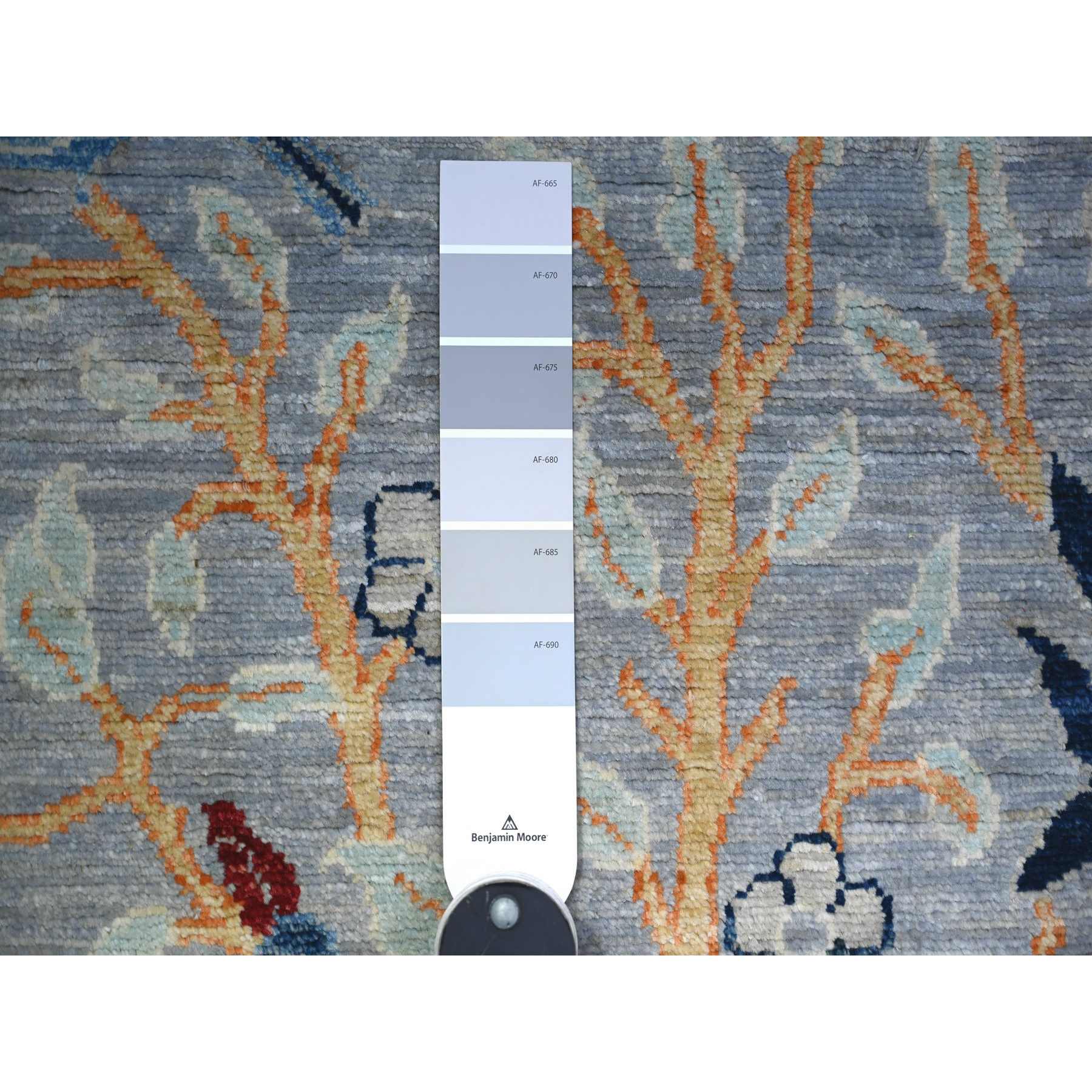 Oushak-And-Peshawar-Hand-Knotted-Rug-372655
