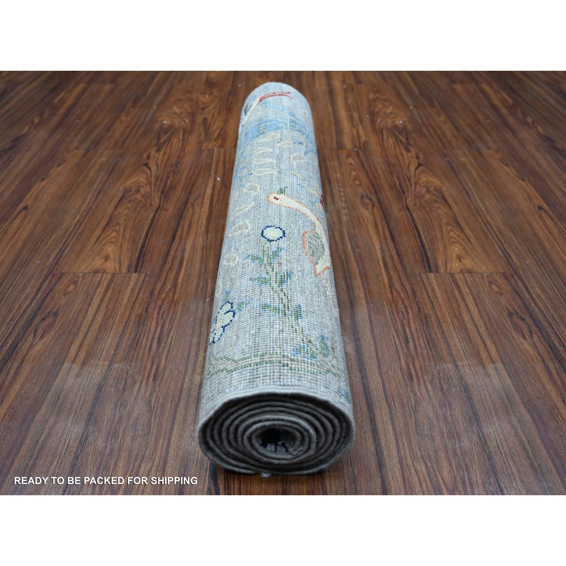 Oushak-And-Peshawar-Hand-Knotted-Rug-372655