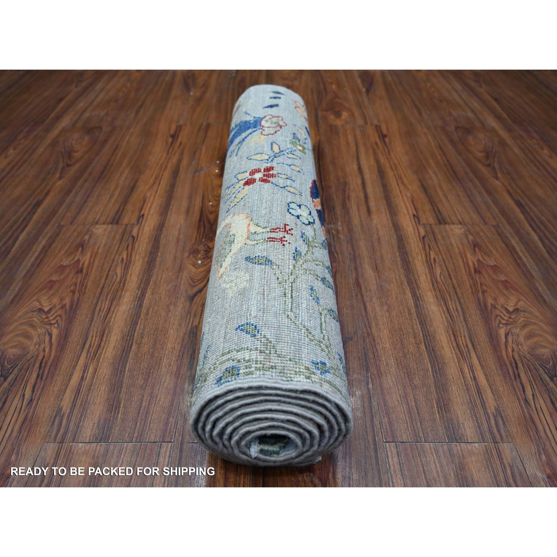Oushak-And-Peshawar-Hand-Knotted-Rug-372665