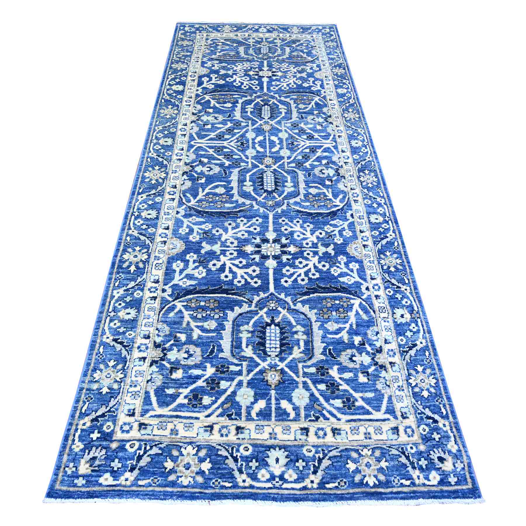 Oushak-And-Peshawar-Hand-Knotted-Rug-372710