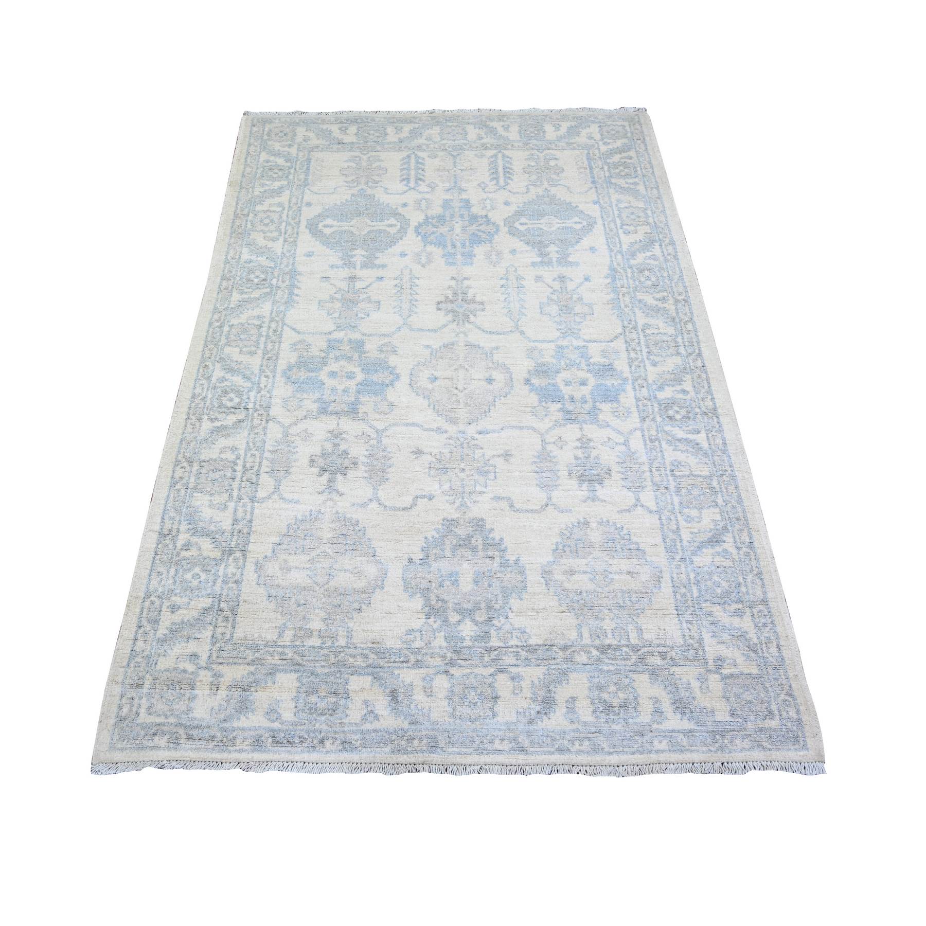 Oushak-And-Peshawar-Hand-Knotted-Rug-372900