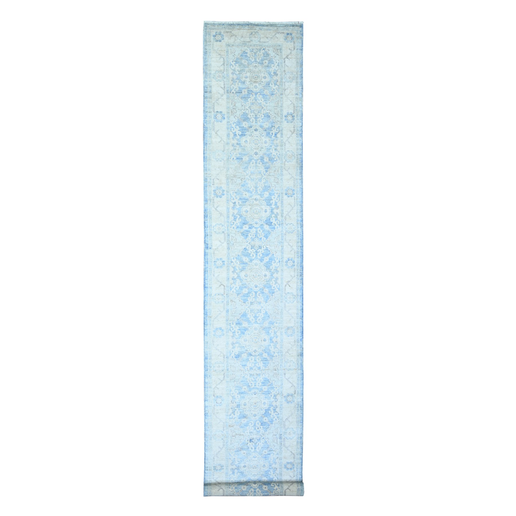 Oushak-And-Peshawar-Hand-Knotted-Rug-372920