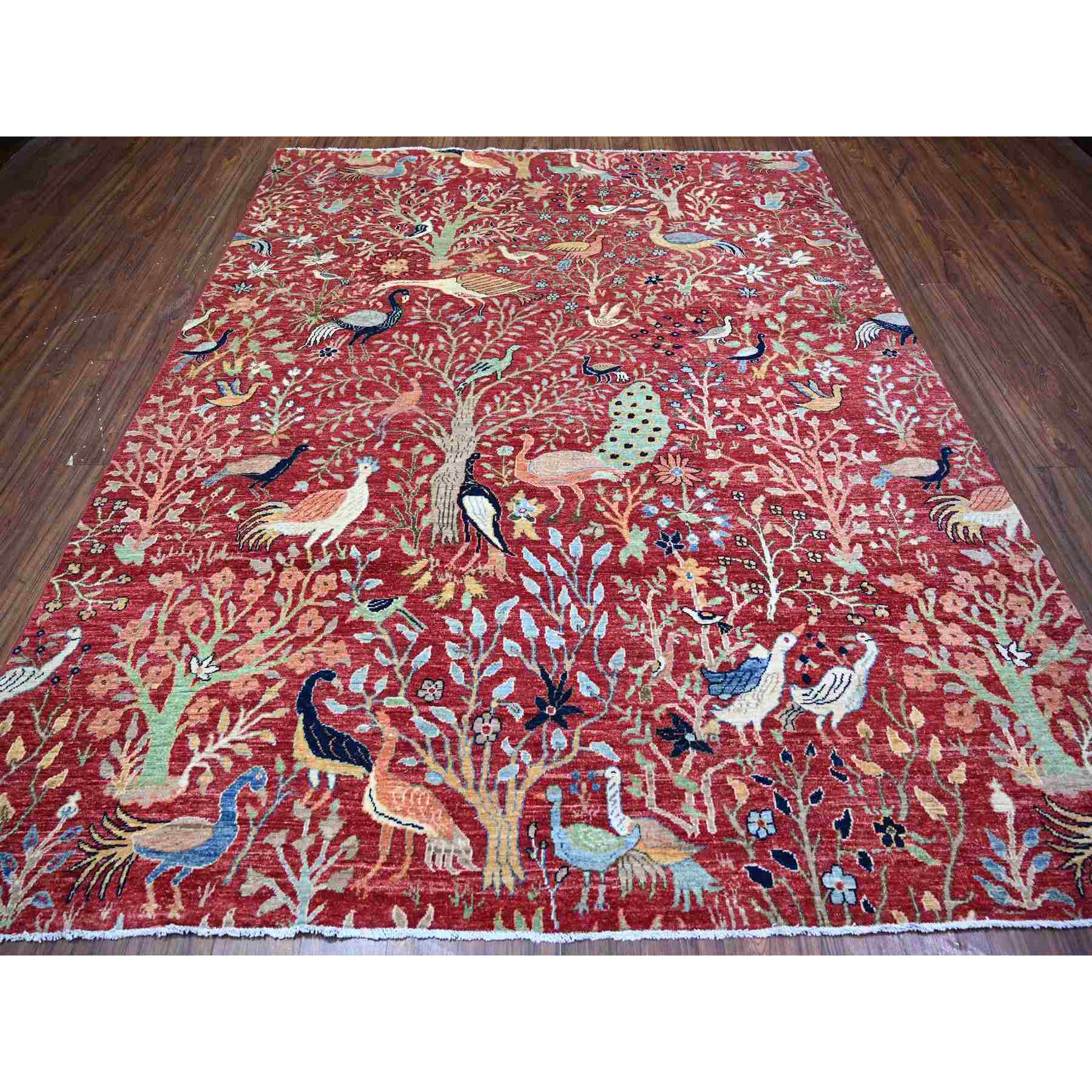 Oushak-And-Peshawar-Hand-Knotted-Rug-372935