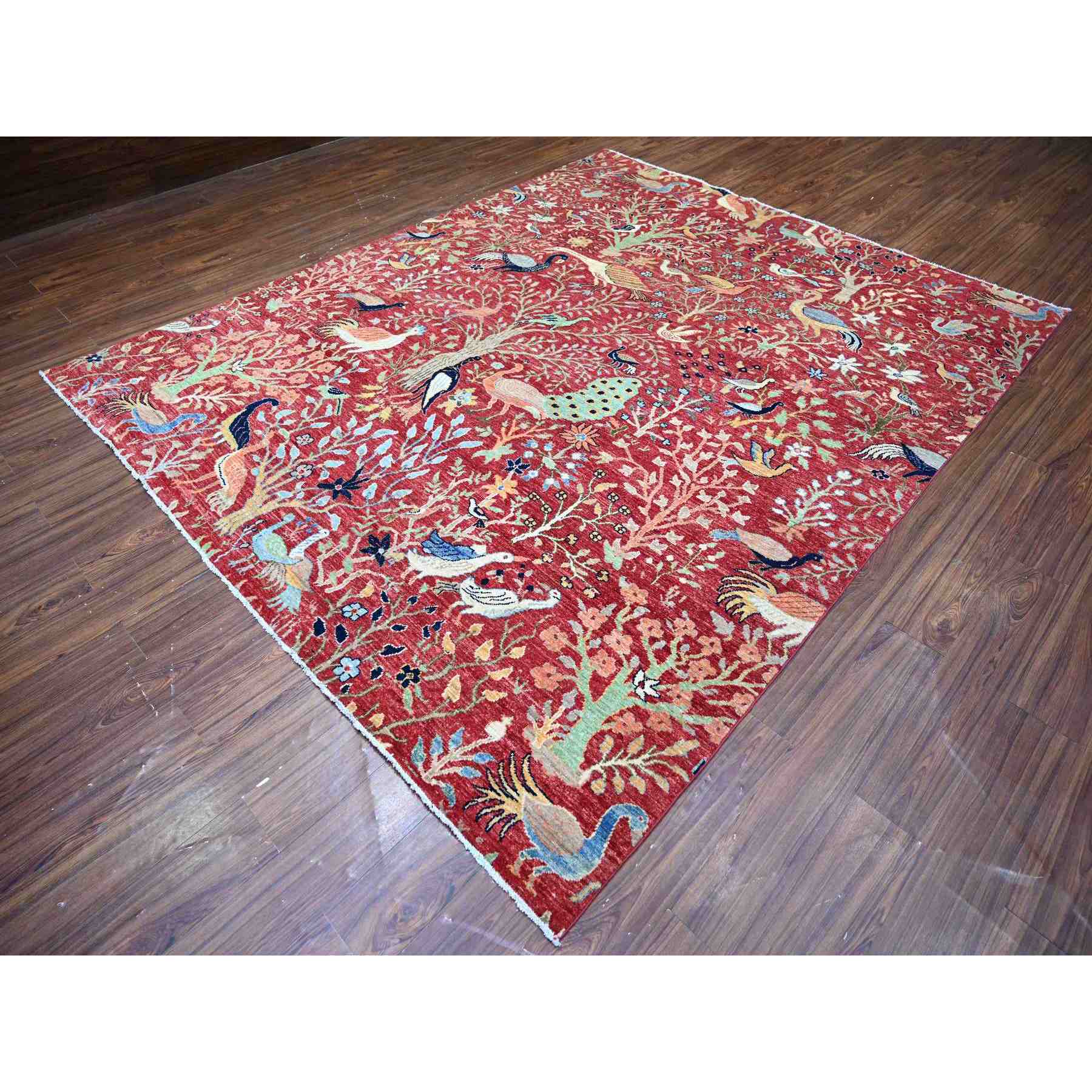 Oushak-And-Peshawar-Hand-Knotted-Rug-372935