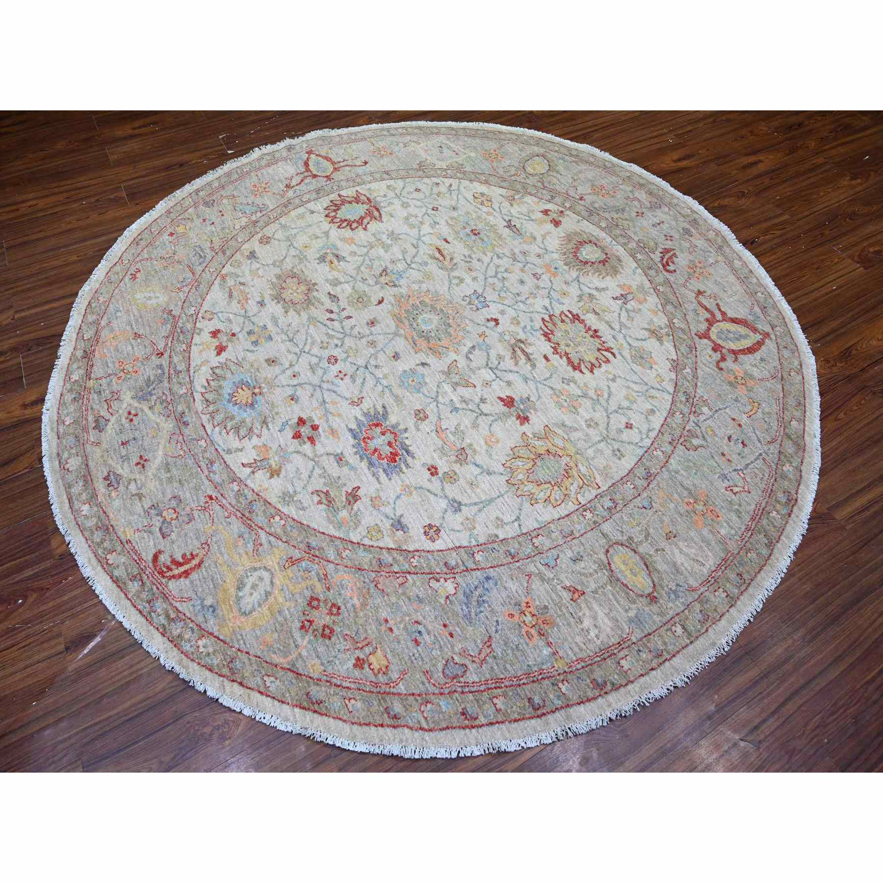 Oushak-And-Peshawar-Hand-Knotted-Rug-372980
