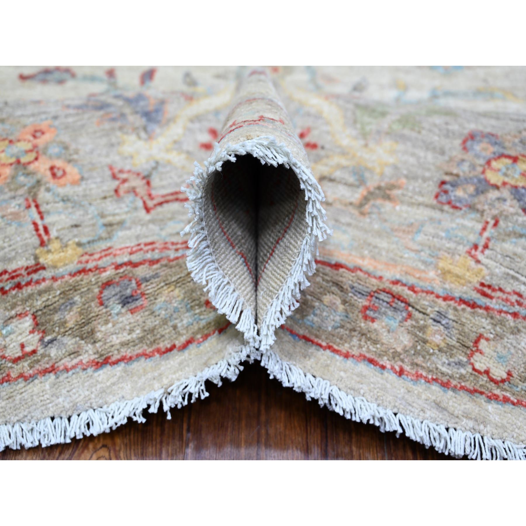 Oushak-And-Peshawar-Hand-Knotted-Rug-372980
