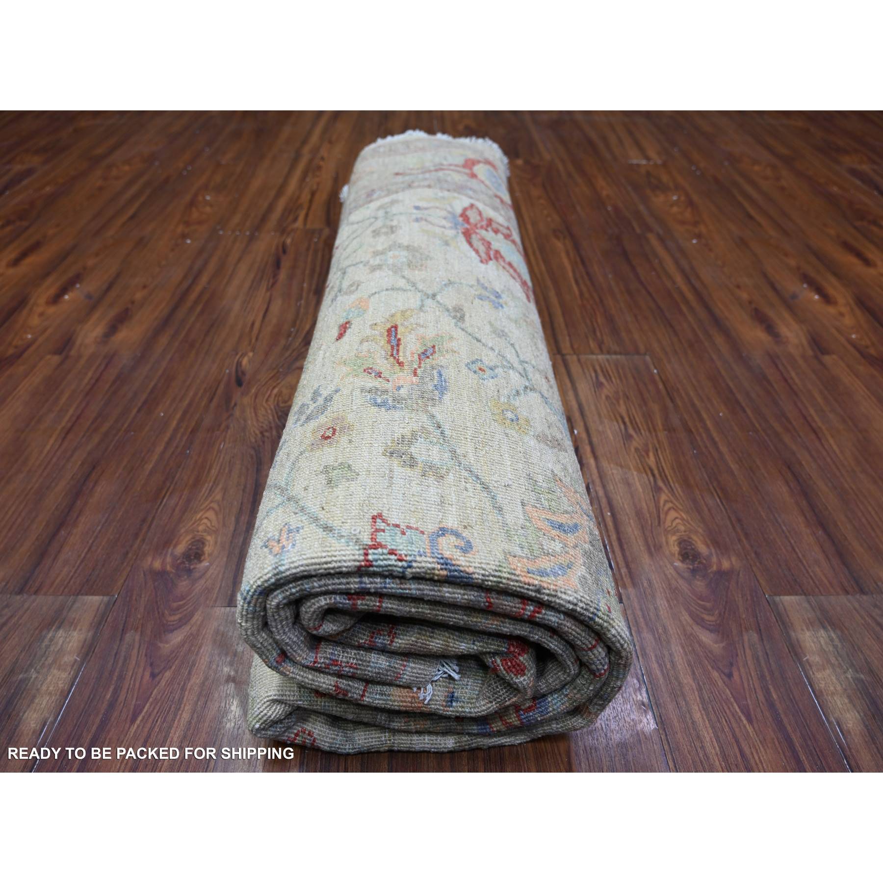 Oushak-And-Peshawar-Hand-Knotted-Rug-372980